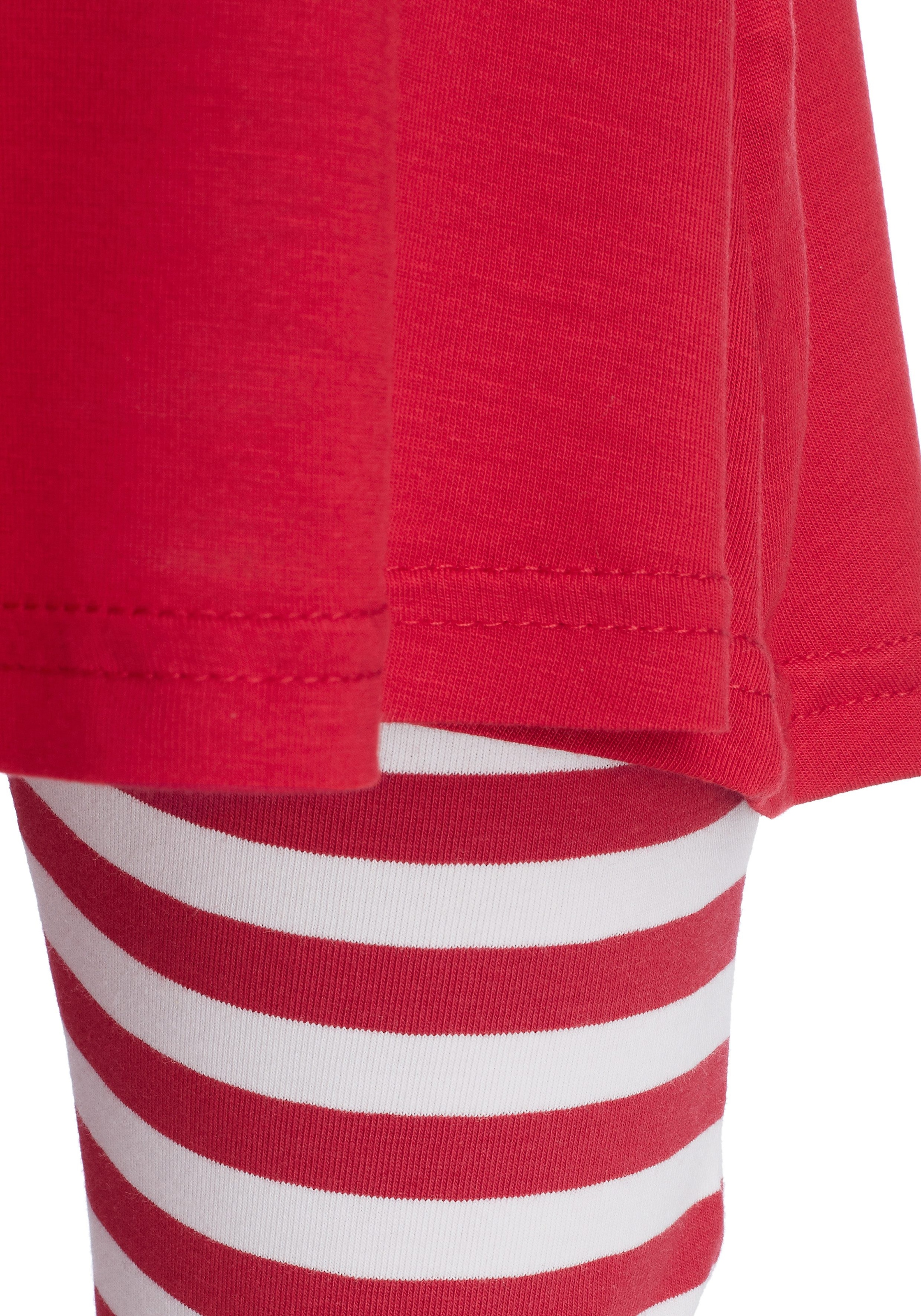 KIDSWORLD Kleid, Leggings & Haarband »3tlg. Set: Kleid, Capri und Haarband geringelt« Set, 3, 3 Stk. Capri und Haarband maritim geringelt