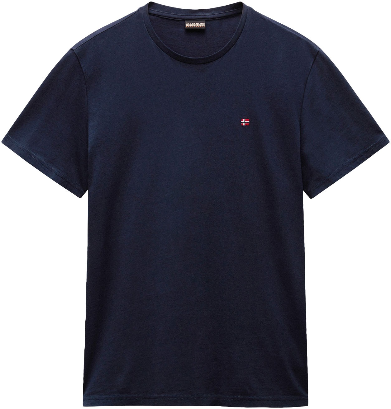 Image of Napapijri T-Shirt "SALIS SS SUM SHARK SKIN HCB" Kurzarm, mit Rundhalsausschnitt, unifarben, aus Baumwolle