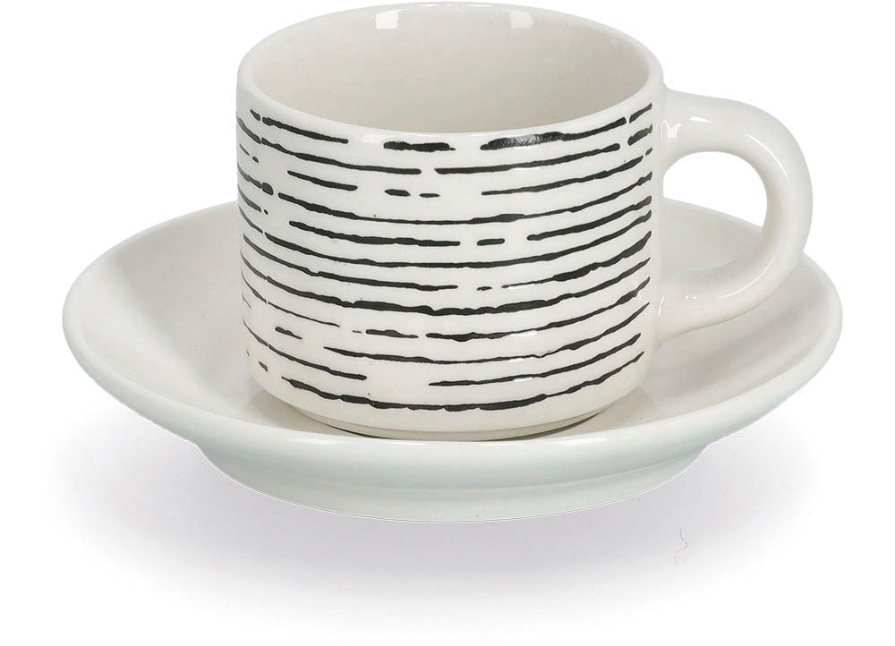 Zeller Present Espressotasse 8-teilig (4 Tassen/4 Untertassen)