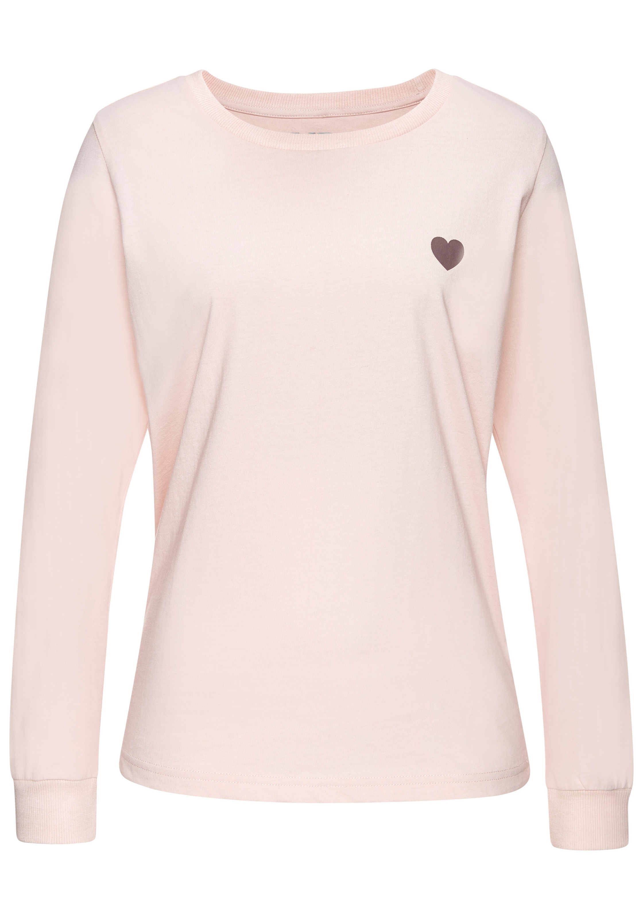 Vivance Dreams Pyjama, (Spar-Set, 4 tlg.), mit süssem Herzmuster