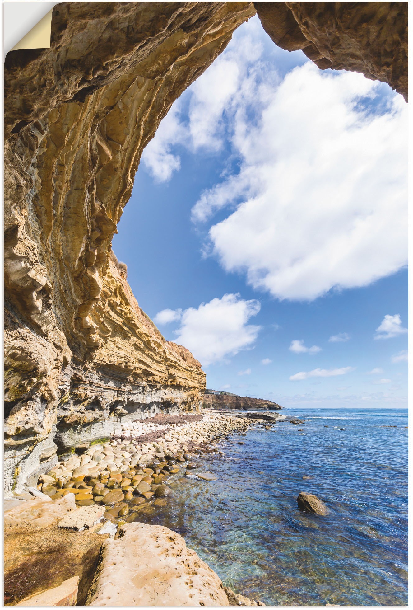 Image of Artland Wandbild »San Diego Klippen«, Küstenbilder, (1 St.), in vielen Grössen & Produktarten - Alubild / Outdoorbild für den Aussenbereich, Leinwandbild, Poster, Wandaufkleber / Wandtattoo auch für Badezimmer geeignet bei Ackermann Versand Schweiz