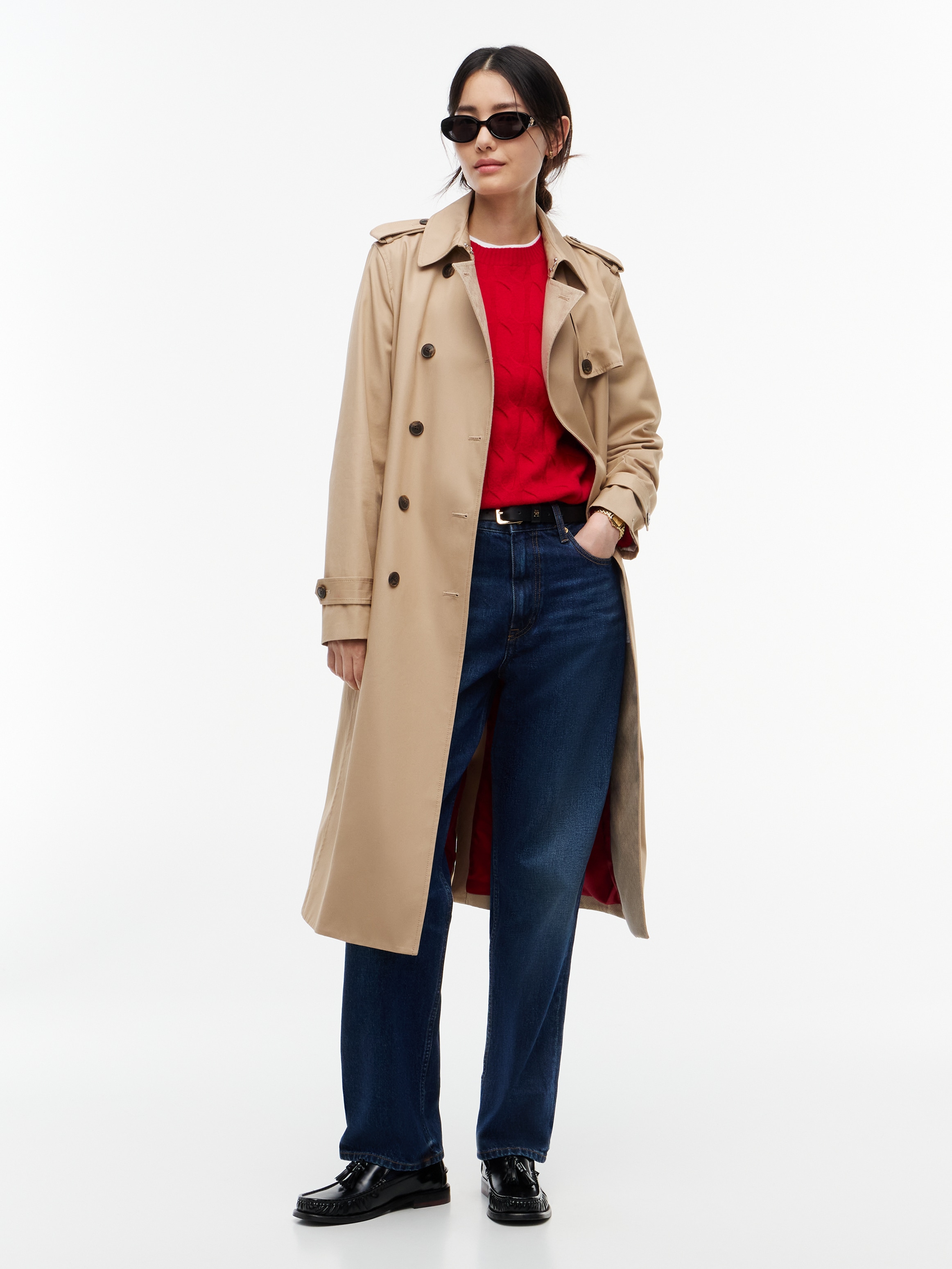 Tommy Hilfiger Trench-coat »COTTON MONOGRAM TRENCH« Coton