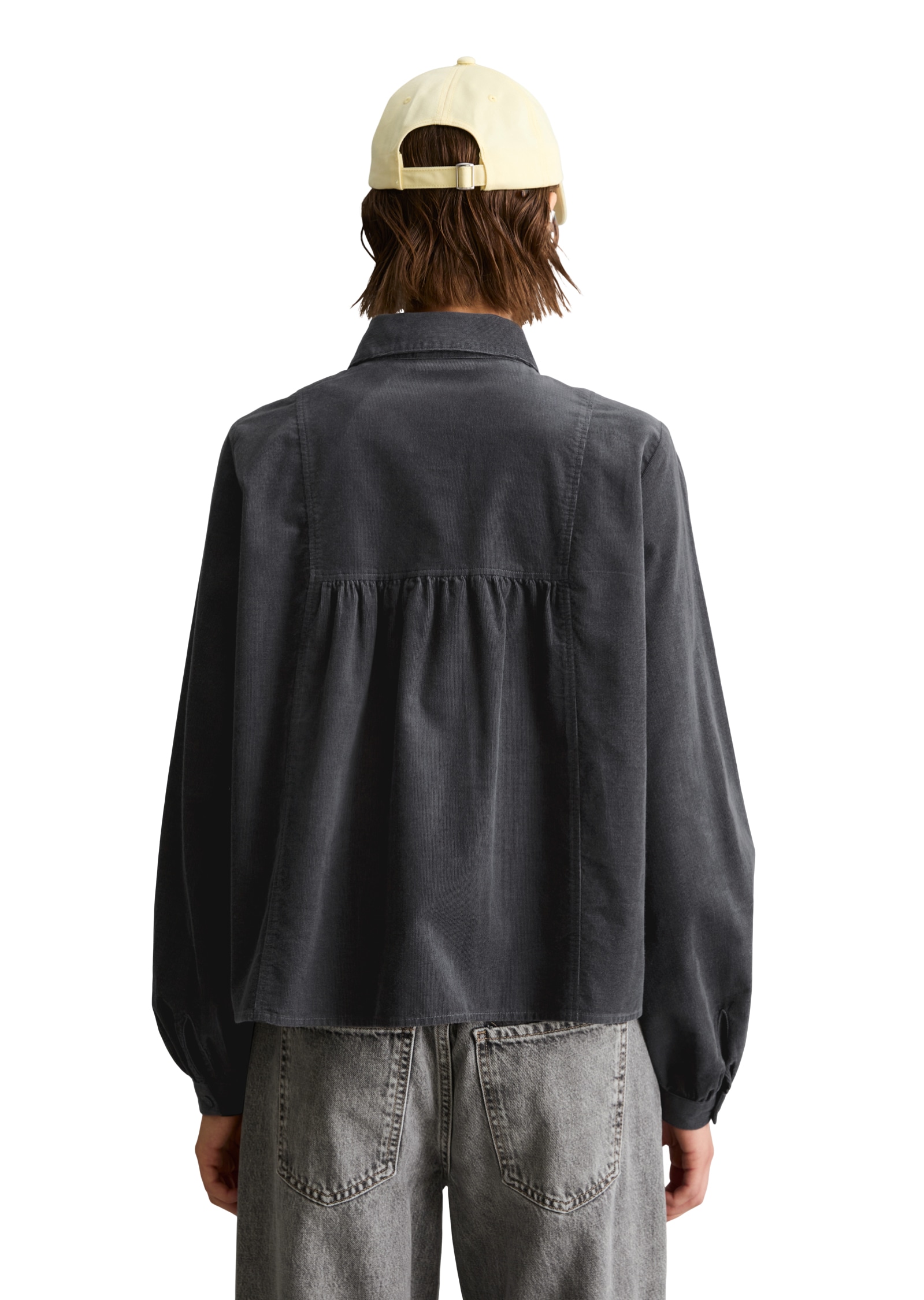 Marc O'Polo DENIM Hemdbluse aus reiner Bio-Baumwolle, Rückenpasse