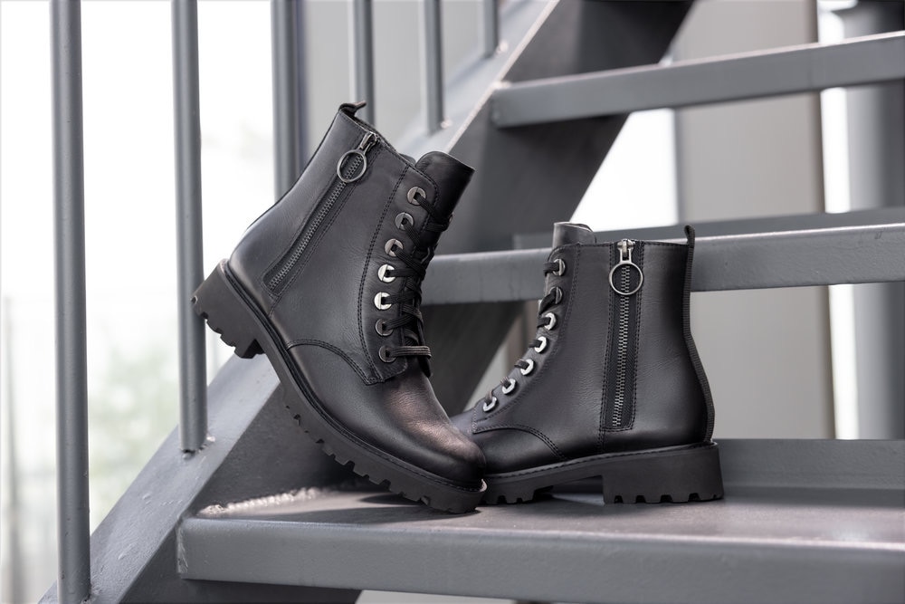 Remonte Schnürstiefelette, Blockabsatz, Stiefelette, Schnürboots, Flats im Used Look