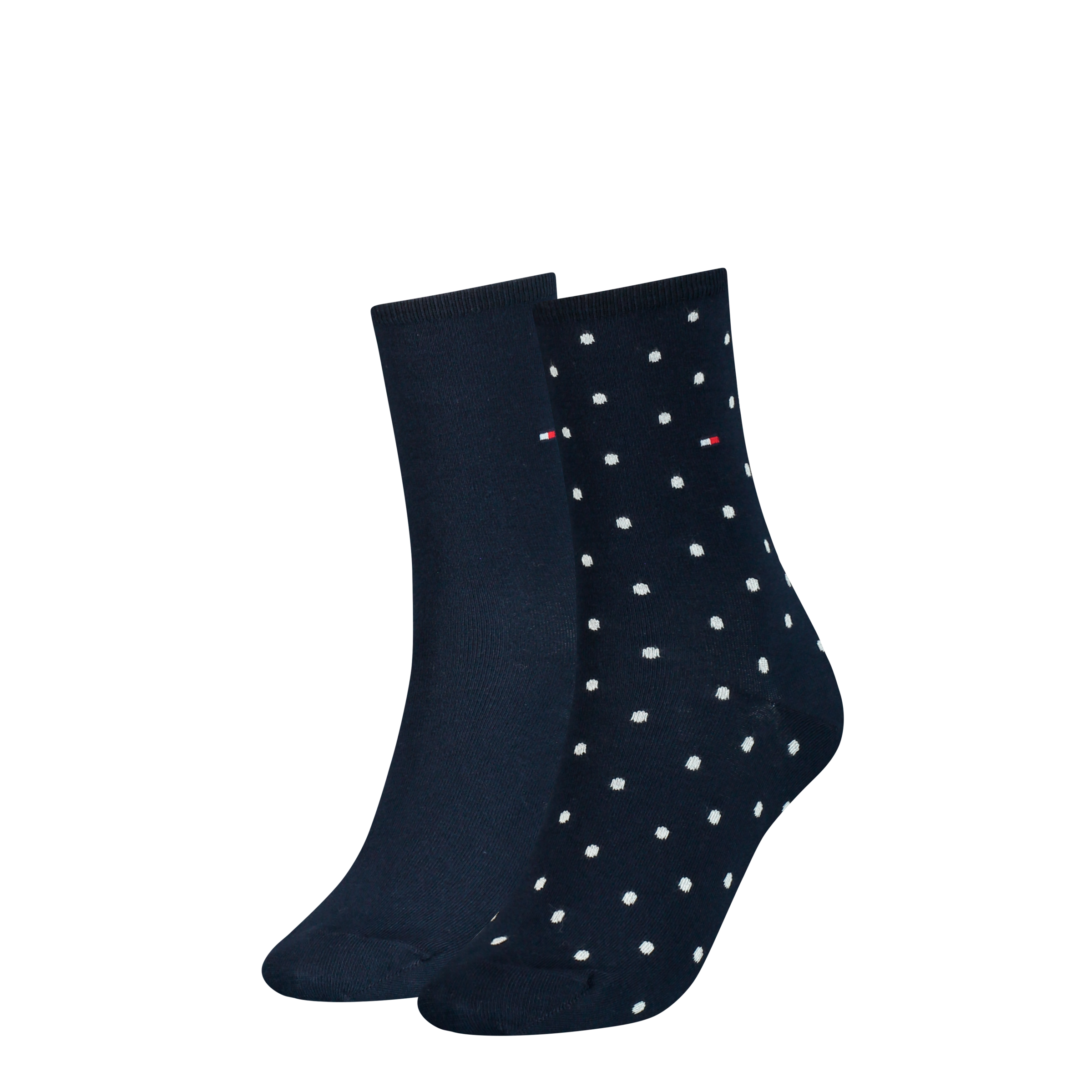 Image of Tommy Hilfiger Socken "TH WOMEN SOCK DOT 2P" 2 Paar, 2 Stk. tlg. mit feinem Rippenbündchen und Logostickerei