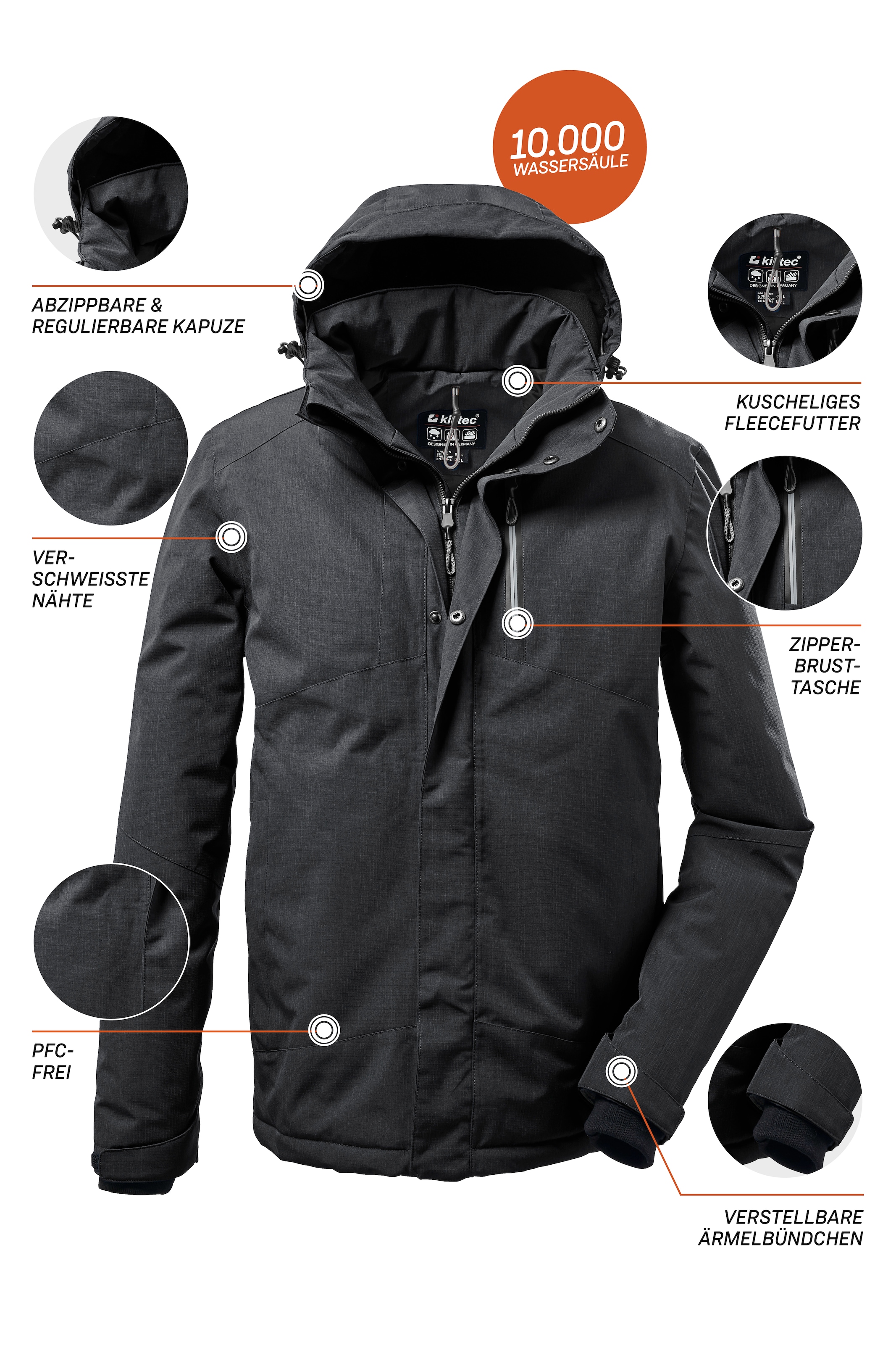 Killtec Outdoorjacke »KOW 161 MN JCKT«, mit Kapuze