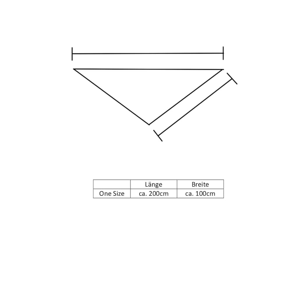 Zwillingsherz Dreieckstuch »LIV«, mit Kontrastrand und Hahnentritt-Muster