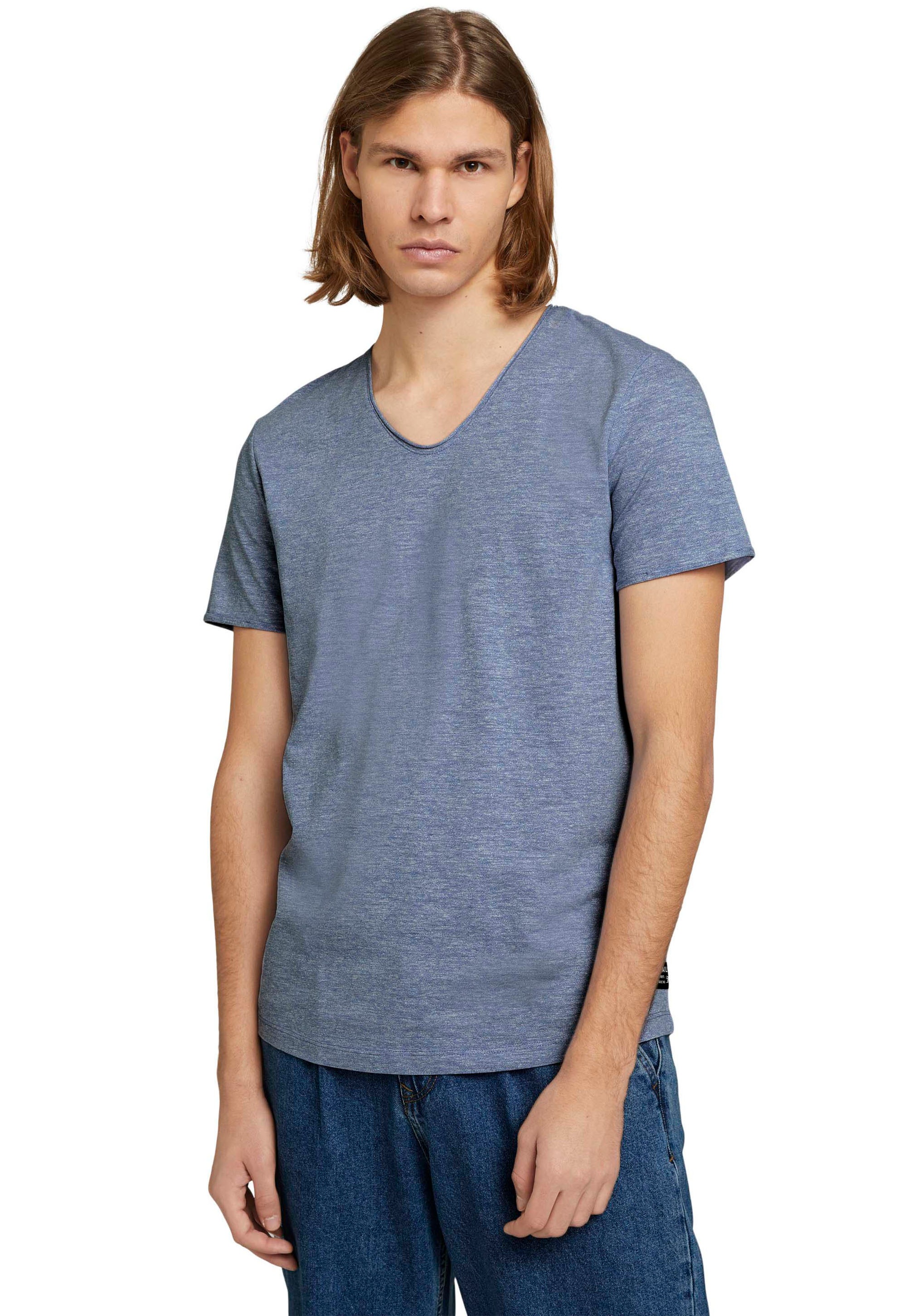 Image of TOM TAILOR Denim T-Shirt, mit V-Ausschnitt bei Ackermann Versand Schweiz