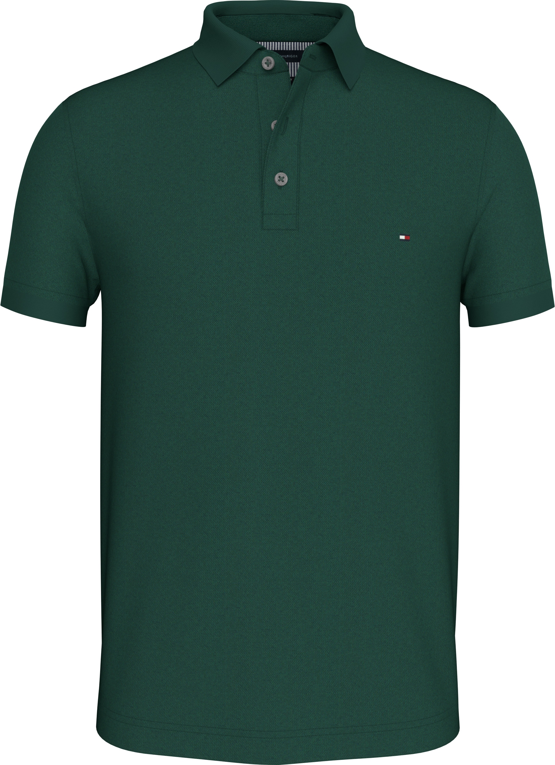 Tommy Hilfiger Poloshirt »1985 SLIM POLO mit Piqué-Struktur und Stickerei« meliert, casual, slim fit, Baumwollmix, Polokragen