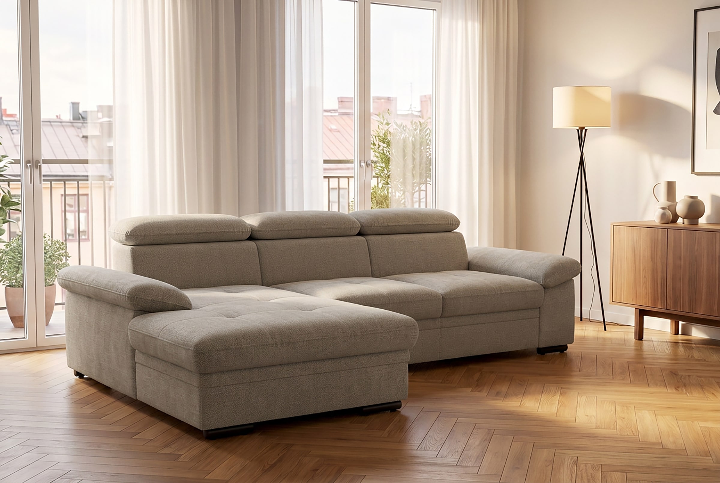 Image of sit&more Ecksofa "Viola L-Form, B: 260 cm, Arm- & Kopfteilverstellung" optional Schlaffunktion, Sofa mit Komfortsitz