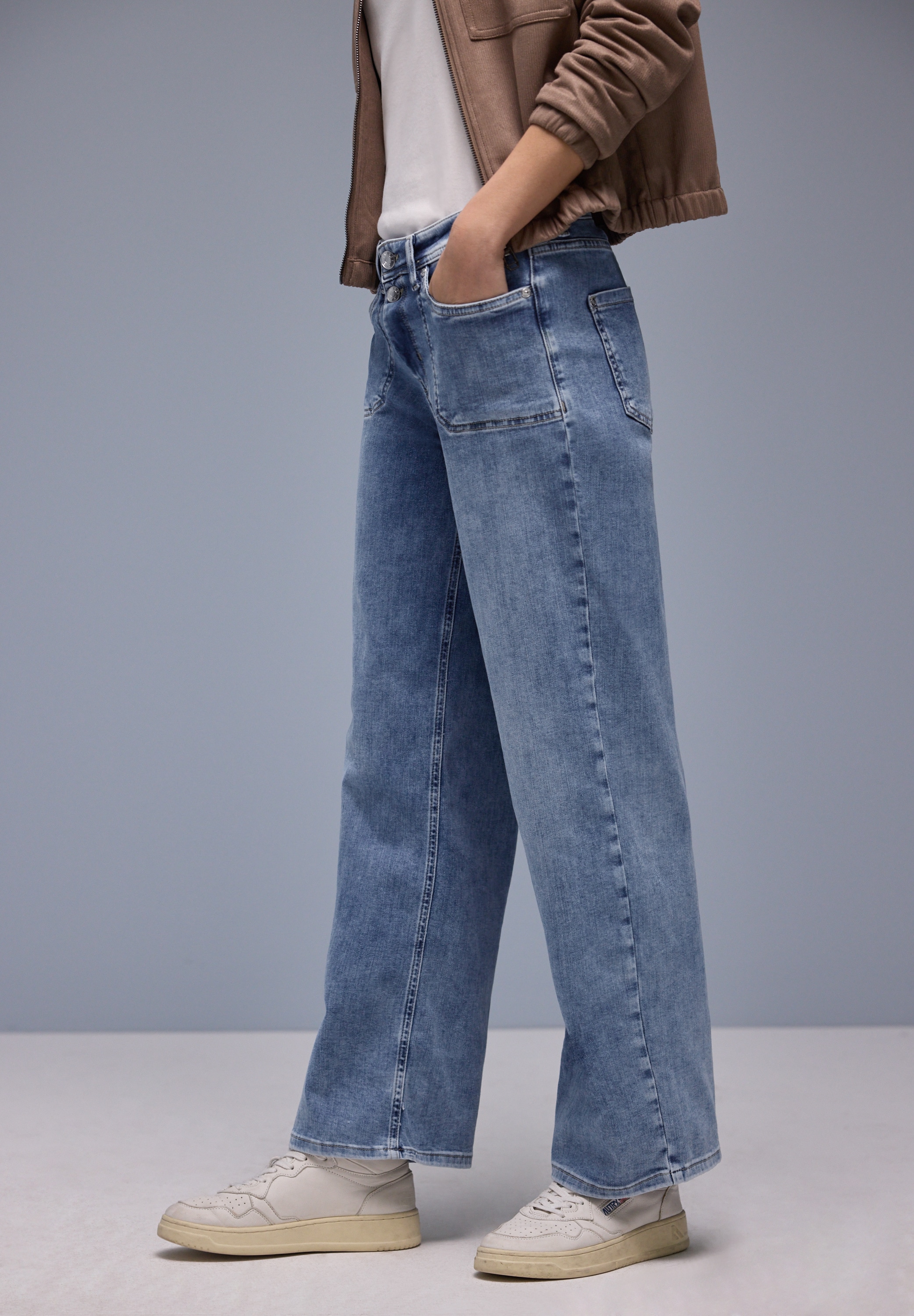 Image of STREET ONE 5-Pocket-Jeans "Style Emee" mit weitem Bein