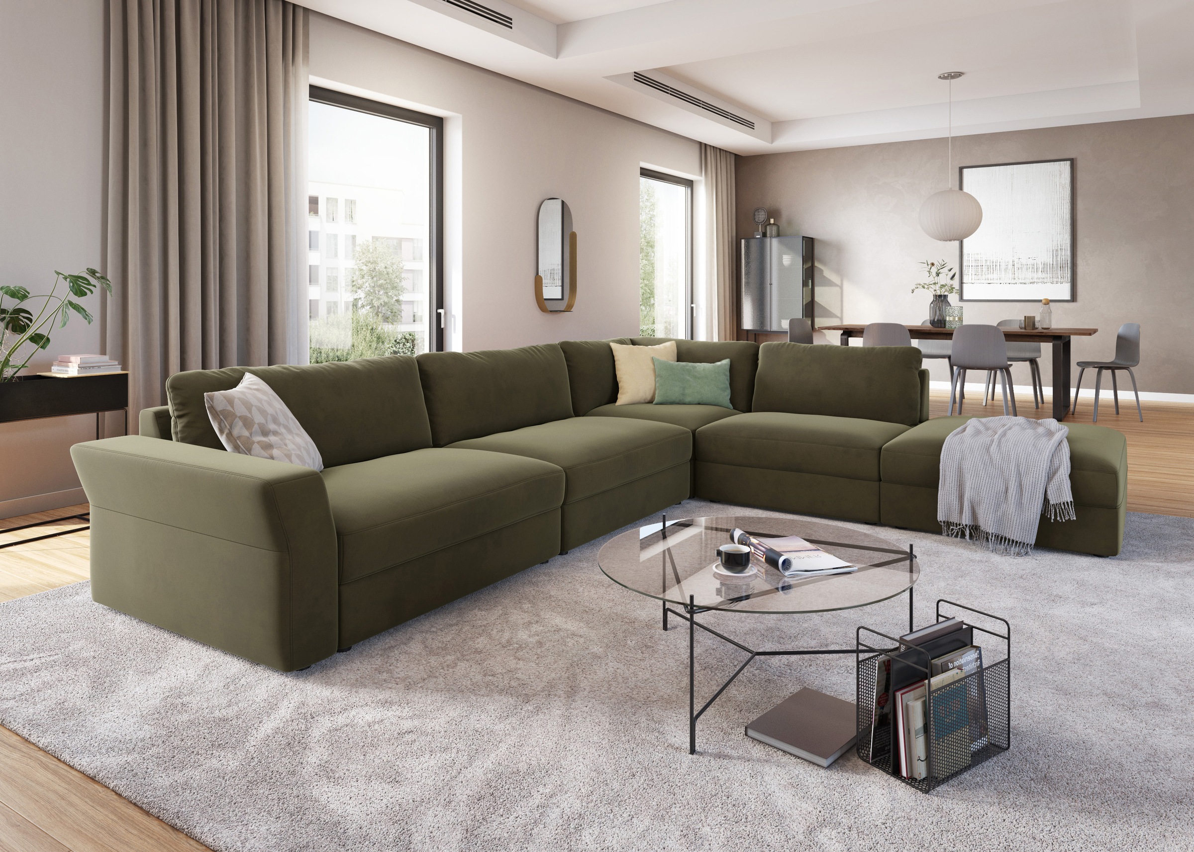 sit&more Ecksofa »Cadabra L-Form«, Breite 356 cm, mit Sitztiefenverstellung