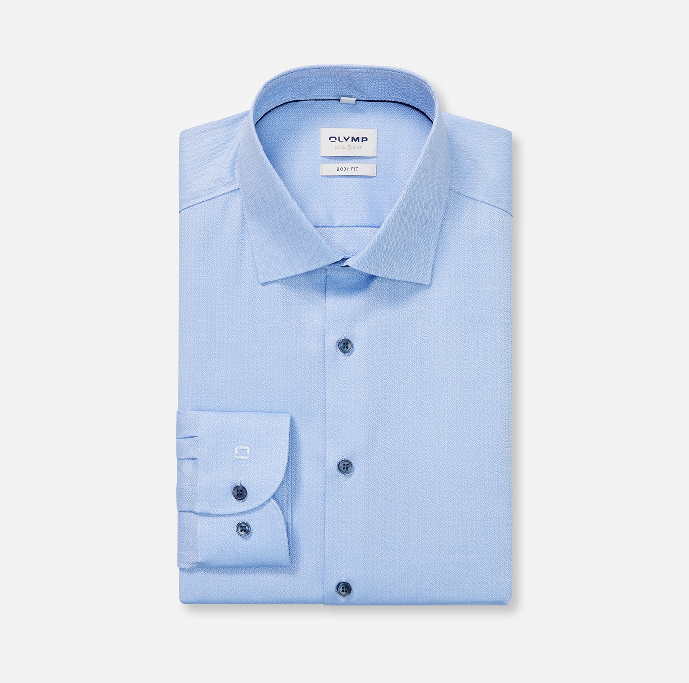 OLYMP Chemise à manches longues »Level 5« body fit, New York Kentkragen, fein gemustert, Businesshemd