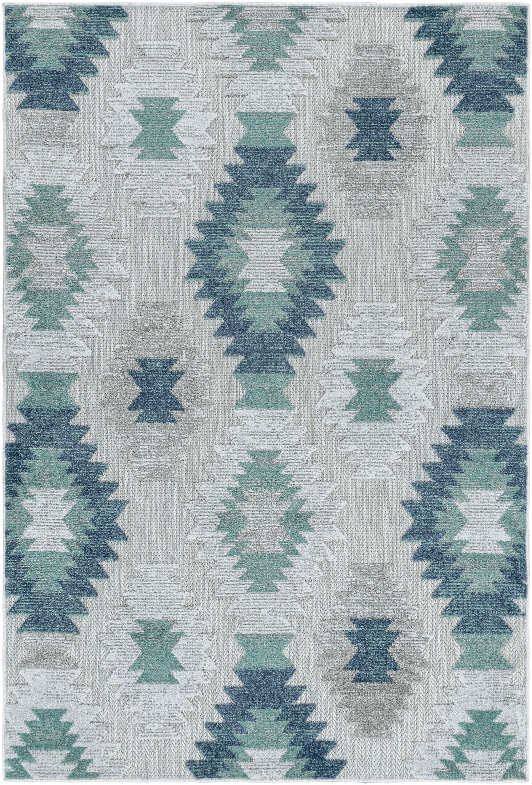 Ayyildiz Teppiche Teppich »BAHAMA 5153« rechteckig 8 mm Höhe Läufer, Flachflor mit Hoch-Tief-Struktur, In-und Outdoor geeignet