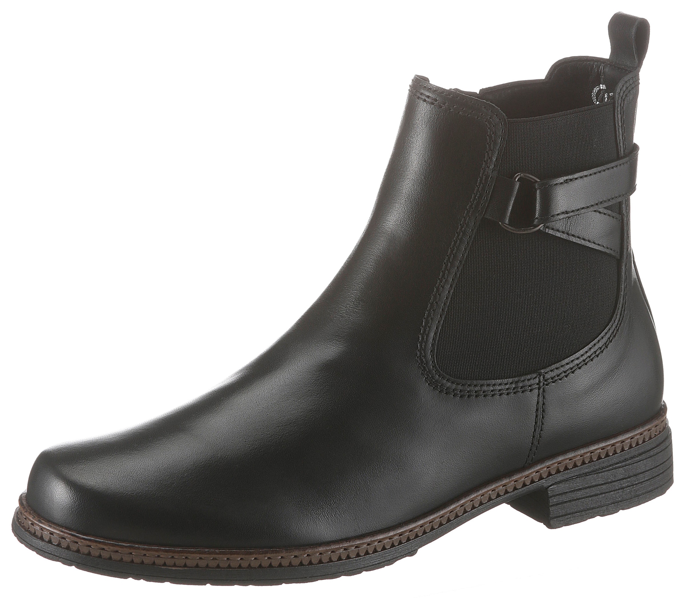 Gabor Chelseaboots  , Blockabsatz, Stiefelette, Businessmode mit Stretcheinsatz