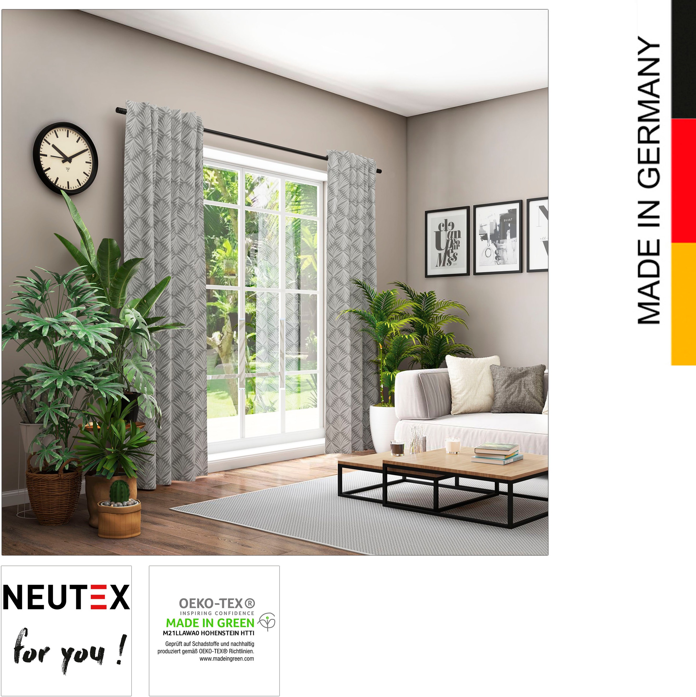 Neutex for you! Vorhang »Como«, (1 St.), moderne Klassik