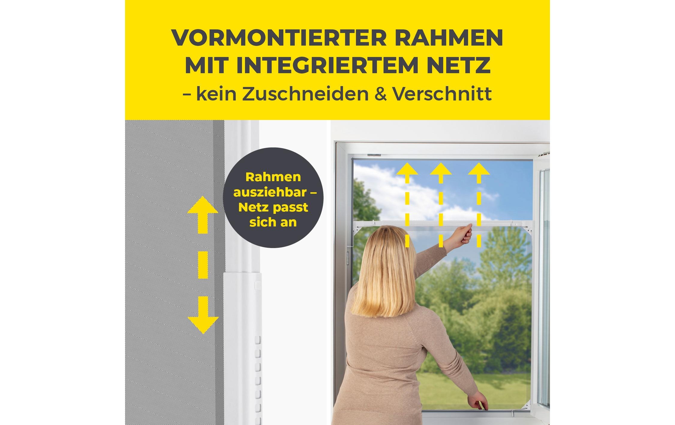 EASYmaxx Insektenschutz-Fensterrahmen »Weiss«