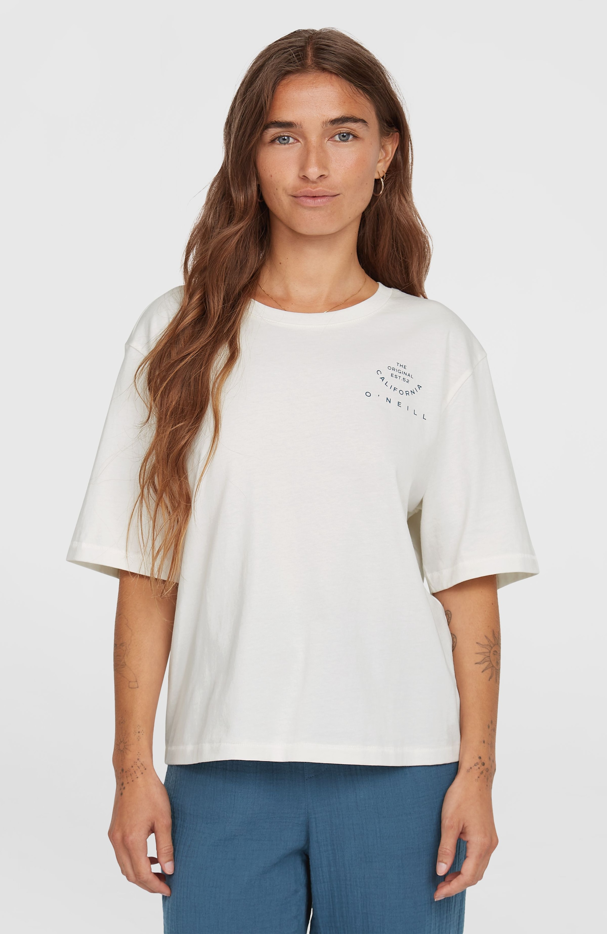 Image of ONeill T-Shirt "SUMMER MUSTHAVES BACK PRINT T-SHIRT" mit wasserbasierten Prints auf Brust und Rücken, lockere Passform