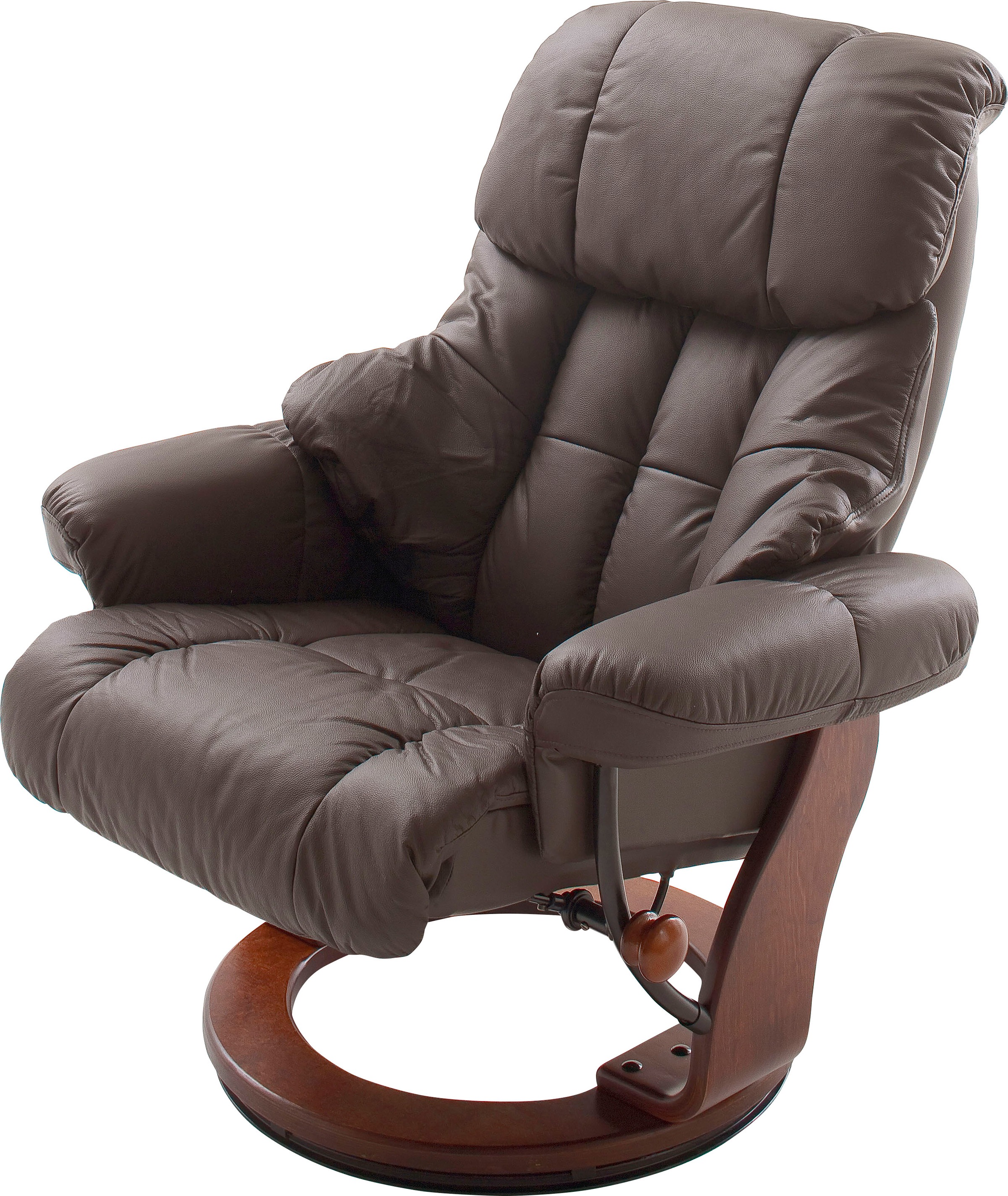 MCA furniture Relaxsessel »Calgary«, Fernsehsessel 360°drehbar inkl. Hocker mit Lederbezug