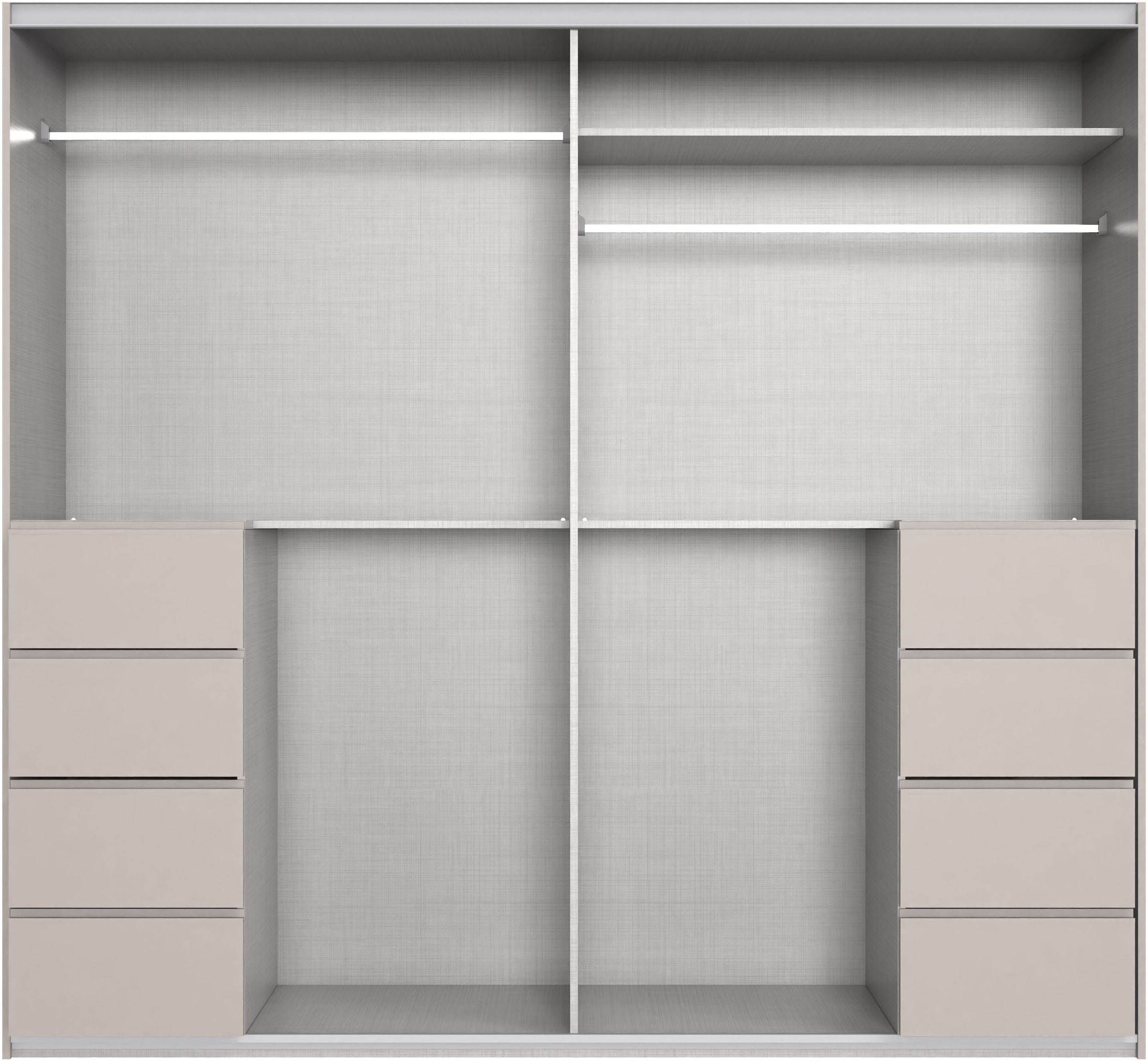 Wimex Armoire à portes coulissantes »Bali in den Breiten 225cm & 270cm, Kleiderschrank mit Glaselement« Schrank mit 3 Türen, in den Farben: grafit oder saharagrau erhältlich