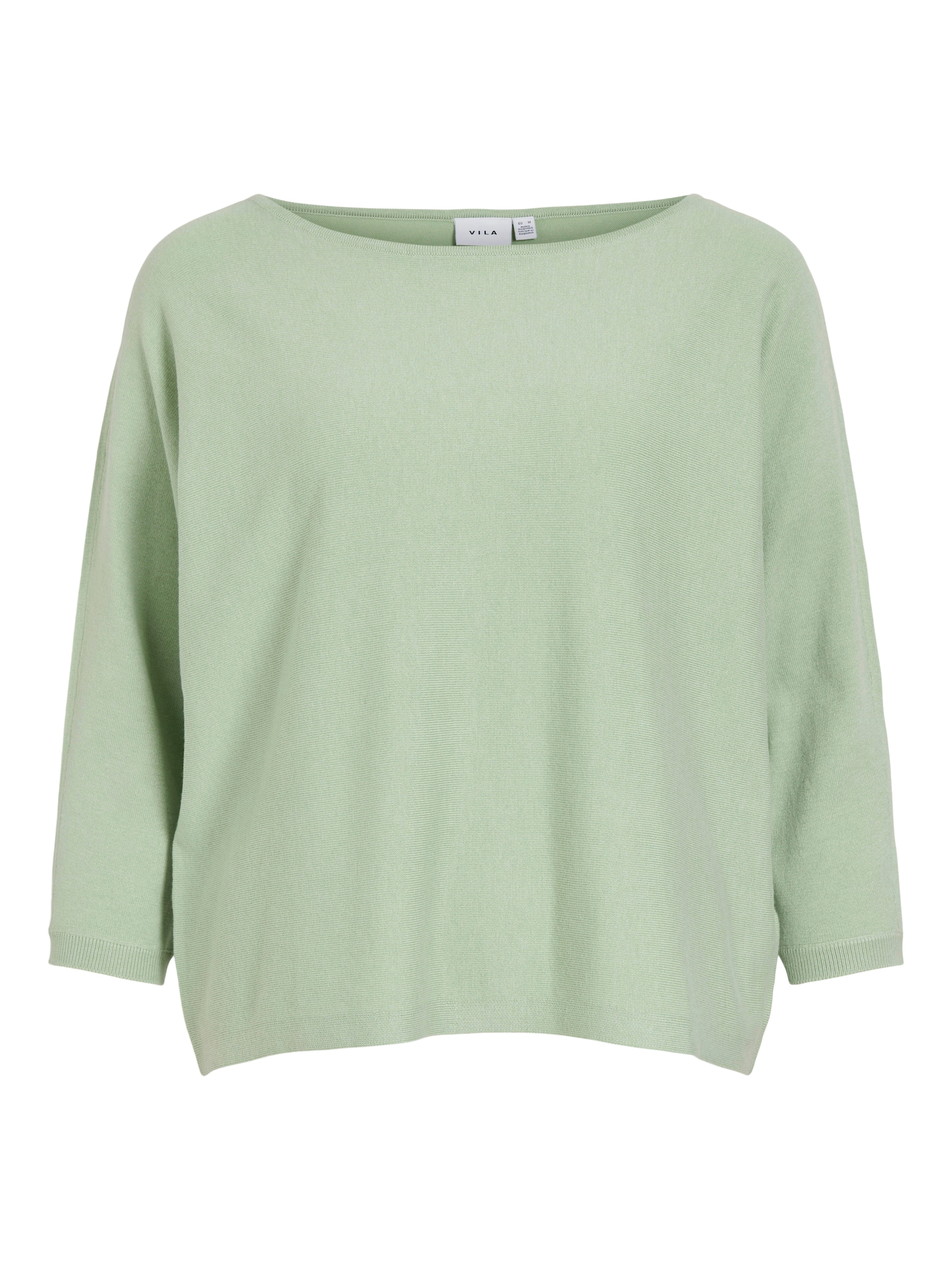 Vila Pull à manches 3/4 »VIMALU BOATNECK 3/4 SLEEVE KNIT TOP-NOOS« Materialmix, loose fit