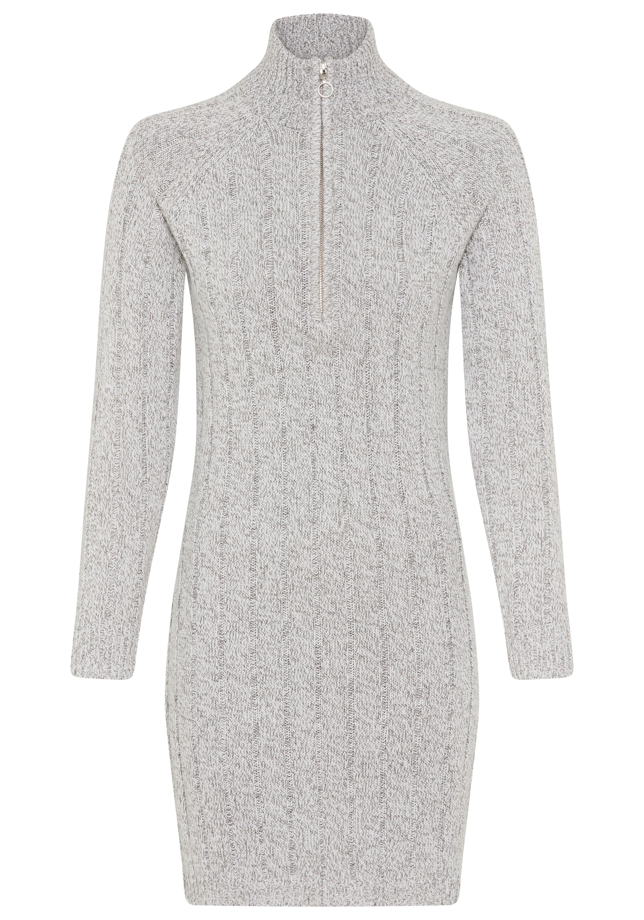 Laura Scott Robe en tricot mit Troyer-Ausschnitt in Rippstrick - NEUE KOLLEKTION