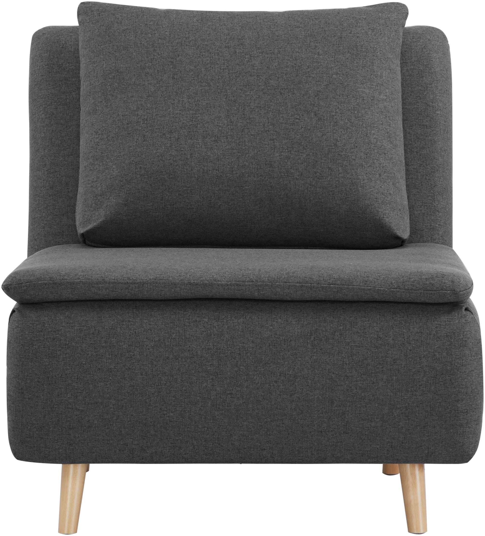 INOSIGN Sessel »AINSLEY« wandelbar zum Gästebett, Schlafsofa, Webstoff u. Cord-Bezug