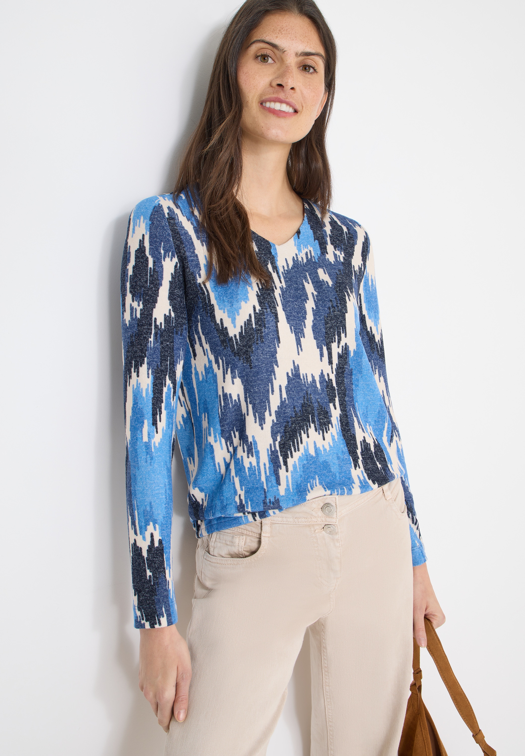 Cecil Langarmshirt mit All-Over Print