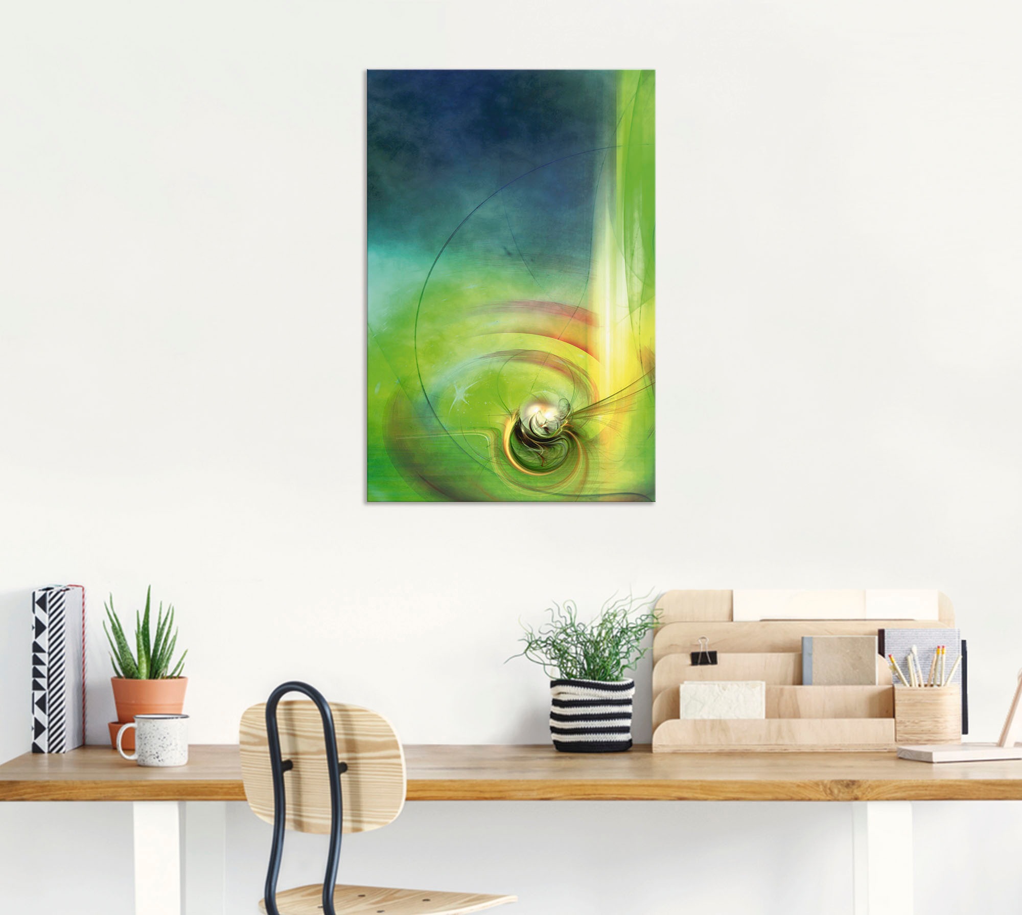 Artland Alu-Dibond-Druck »Abstraktes Spiel CB« Muster 1 Stk. tlg. für Innen- und Aussenbereich geeignet, Outdoorbild