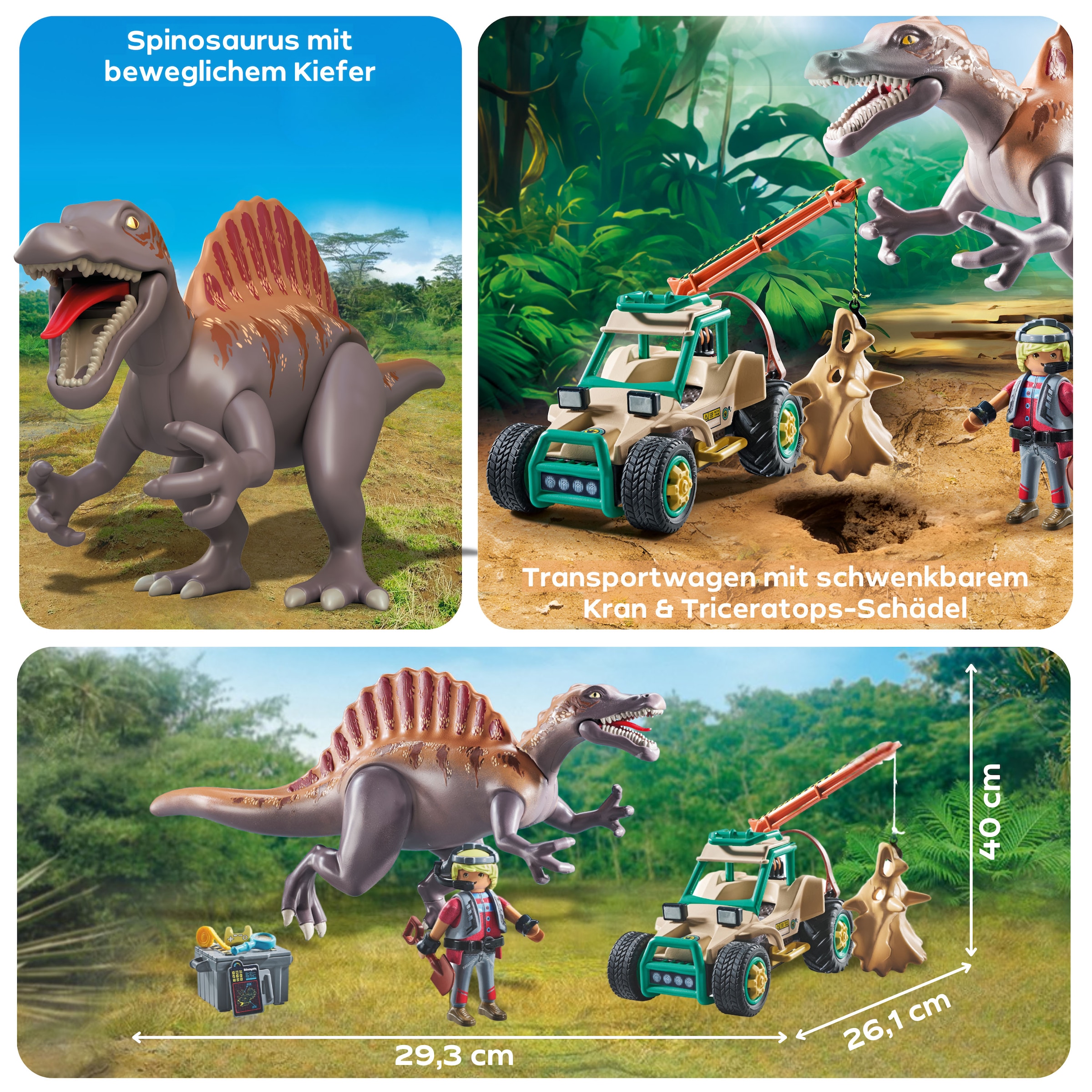 Playmobil® Jeu de construction »Spinosaurus-Angriff auf Dino-Ausgrabung (71820), Playmobil Dinos«