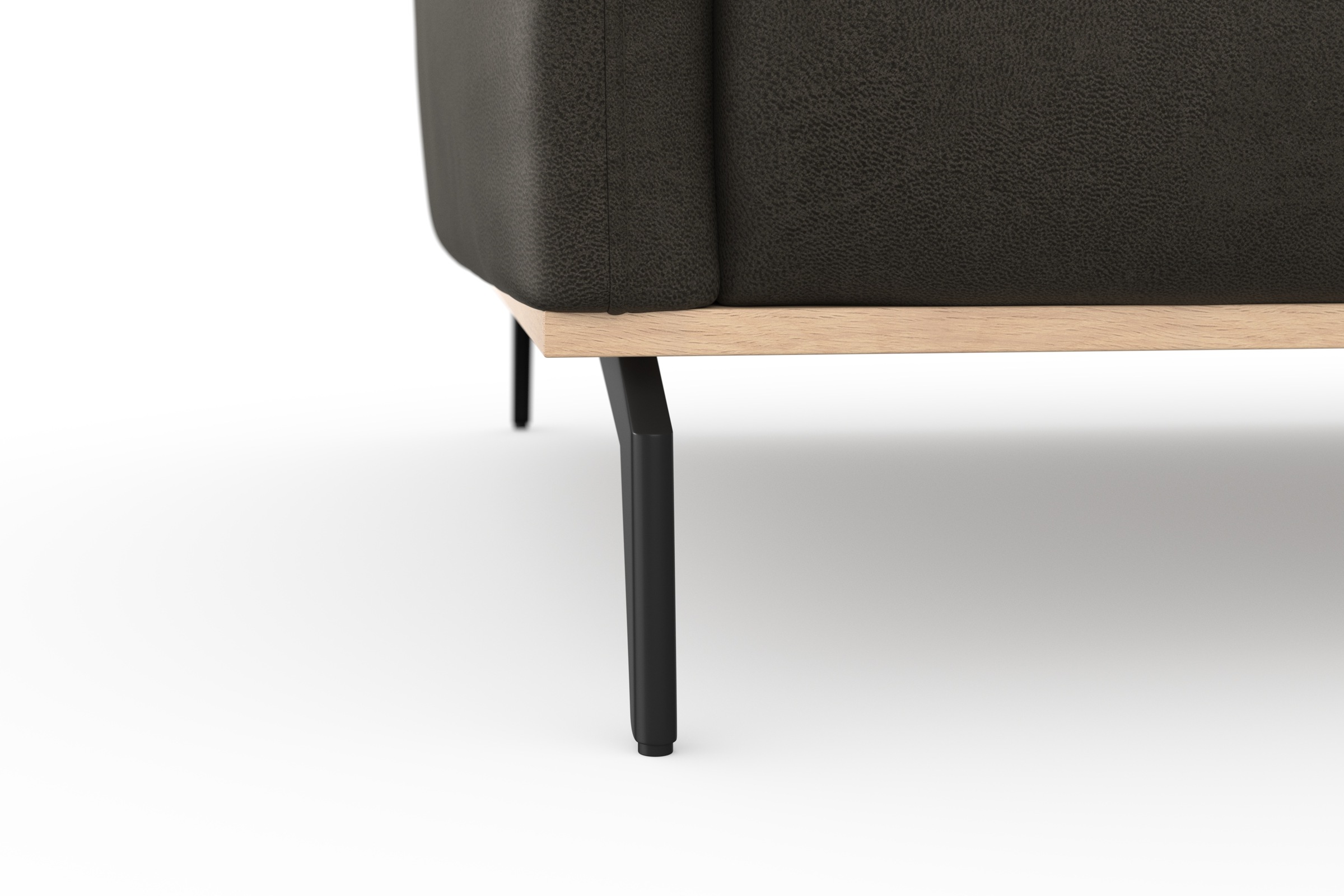 Places of Style Ecksofa »Fjord L-Form«, massiv, wahlweise mit Armlehnfunktion, Kopf- Sitztiefenverstellung