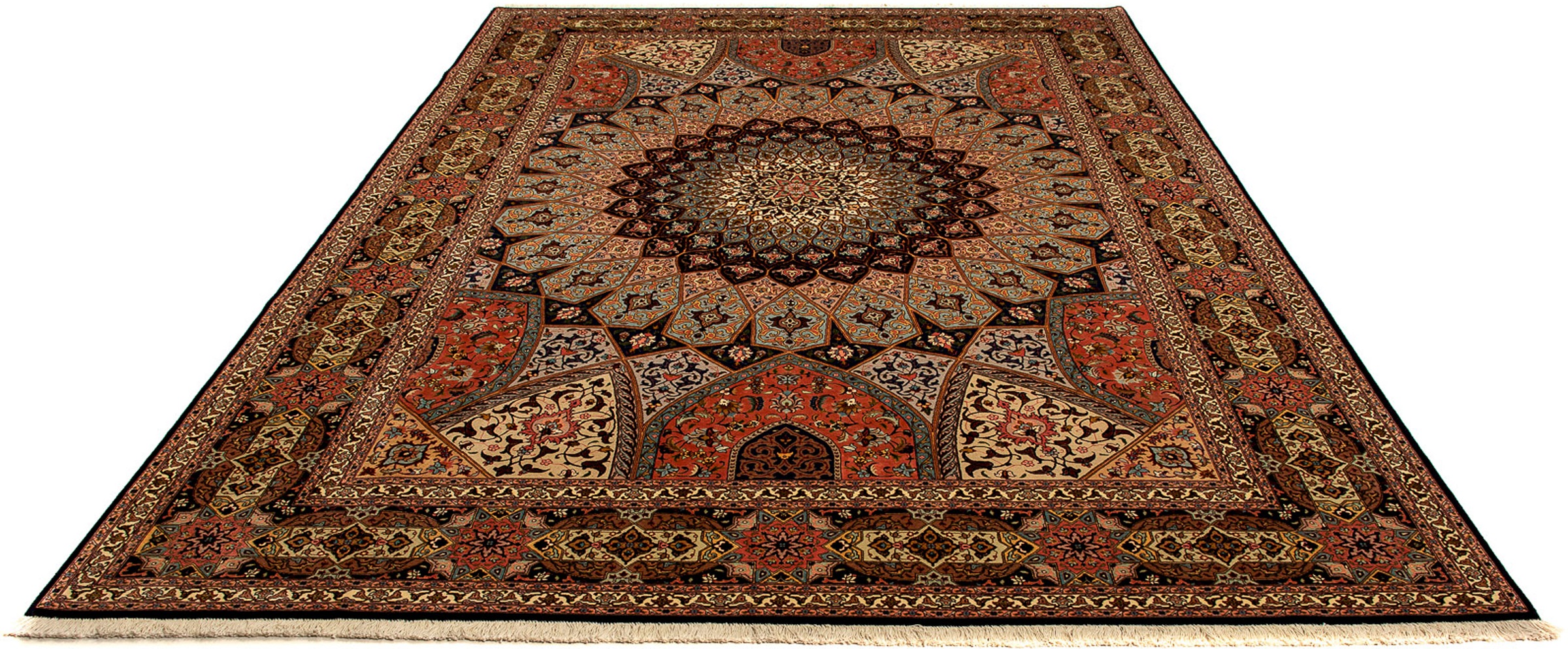 Image of morgenland Orientteppich »Perser - Täbriz - Royal - 363 x 254 cm - mehrfarbig«, rechteckig, 7 mm Höhe, Wohnzimmer, Handgeknüpft, Einzelstück mit Zertifikat bei Ackermann Versand Schweiz