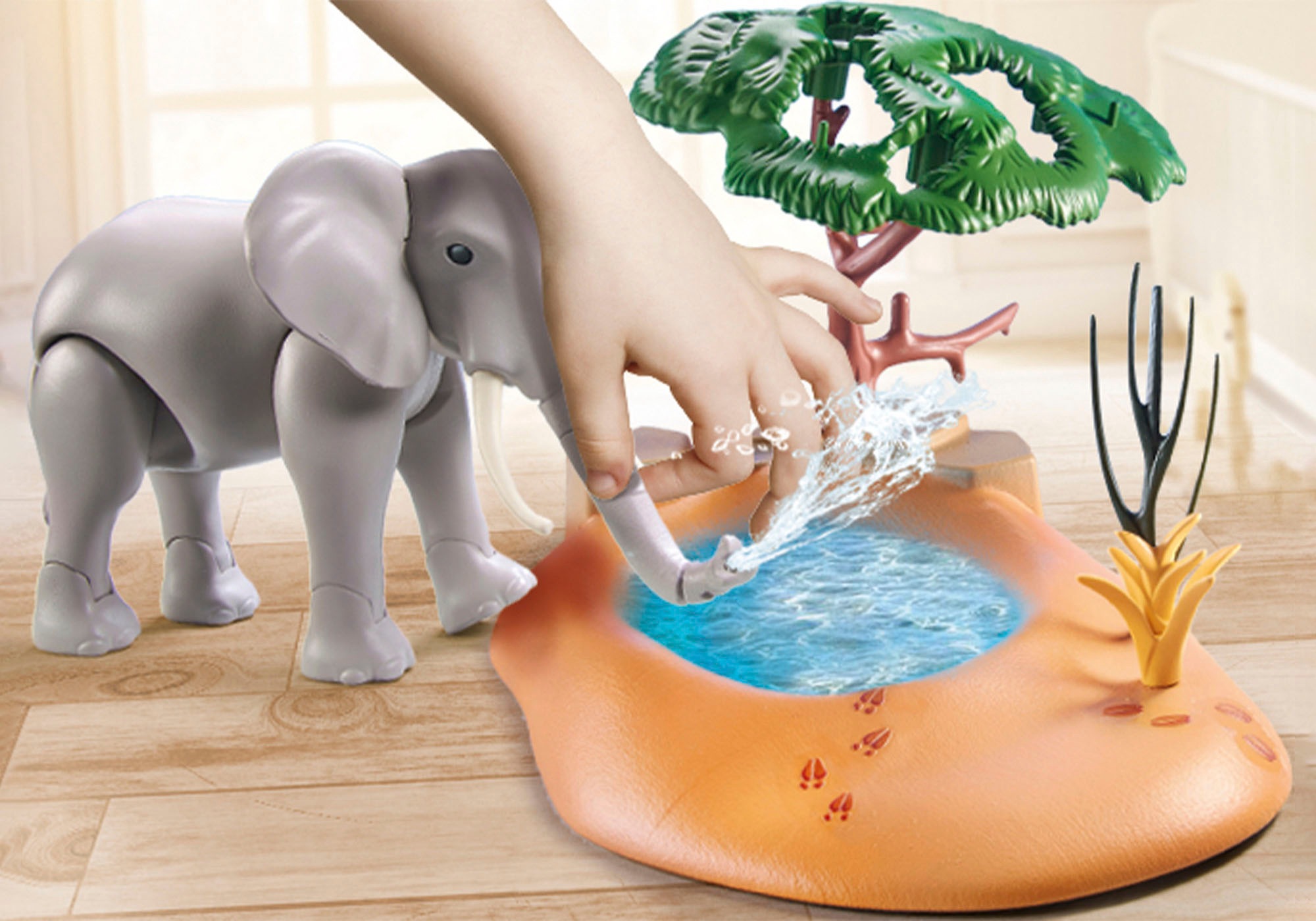 Playmobil® Konstruktions-Spielset »Spritztour zum Wasserloch (71294), Wiltopia«, (35 St.), teilweise aus recyceltem Material; Made in Europe