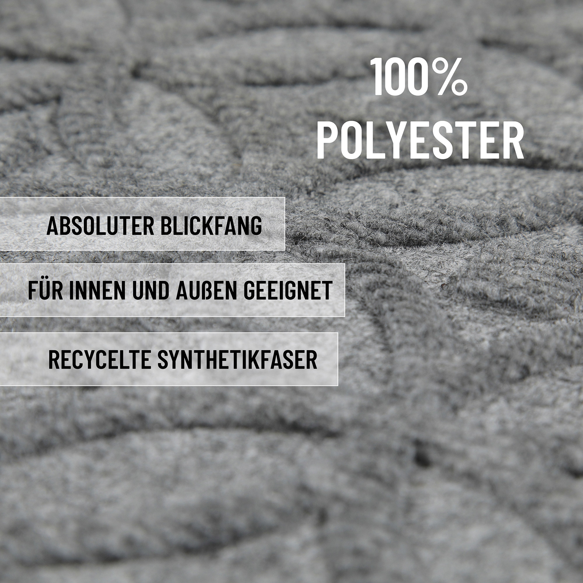Wecon home Fussmatte »Midnight Mosaic«, rechteckig, 4 mm Höhe, pflegeleicht, rutschfest, Ornamente, Innen & Aussen, Schmutzfangmatte