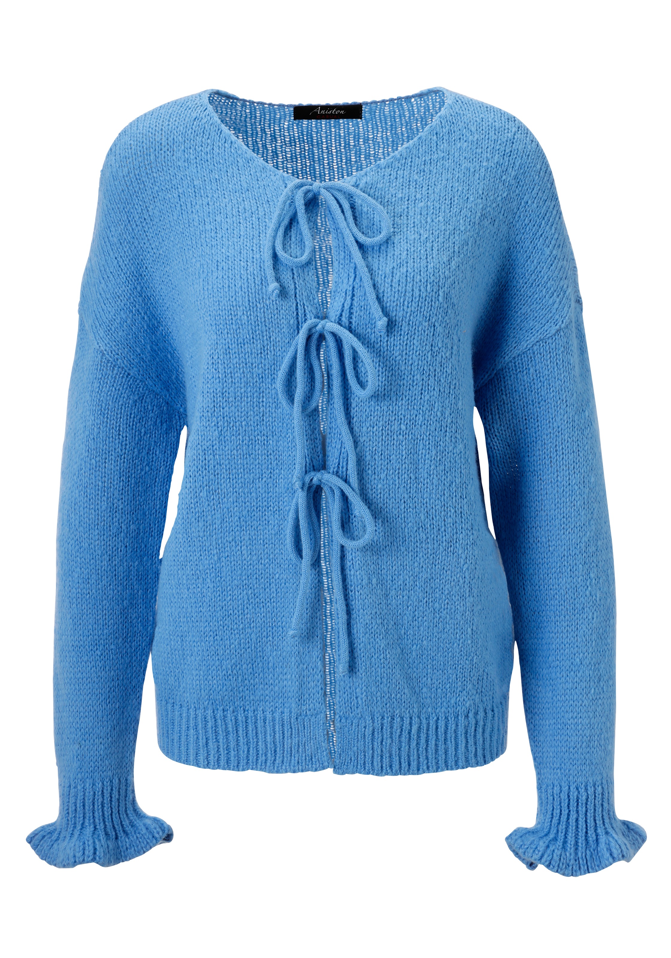 Aniston CASUAL Strickjacke, mit trendigen Bindebändern zu schliessen - NEUE KOLLEKTION