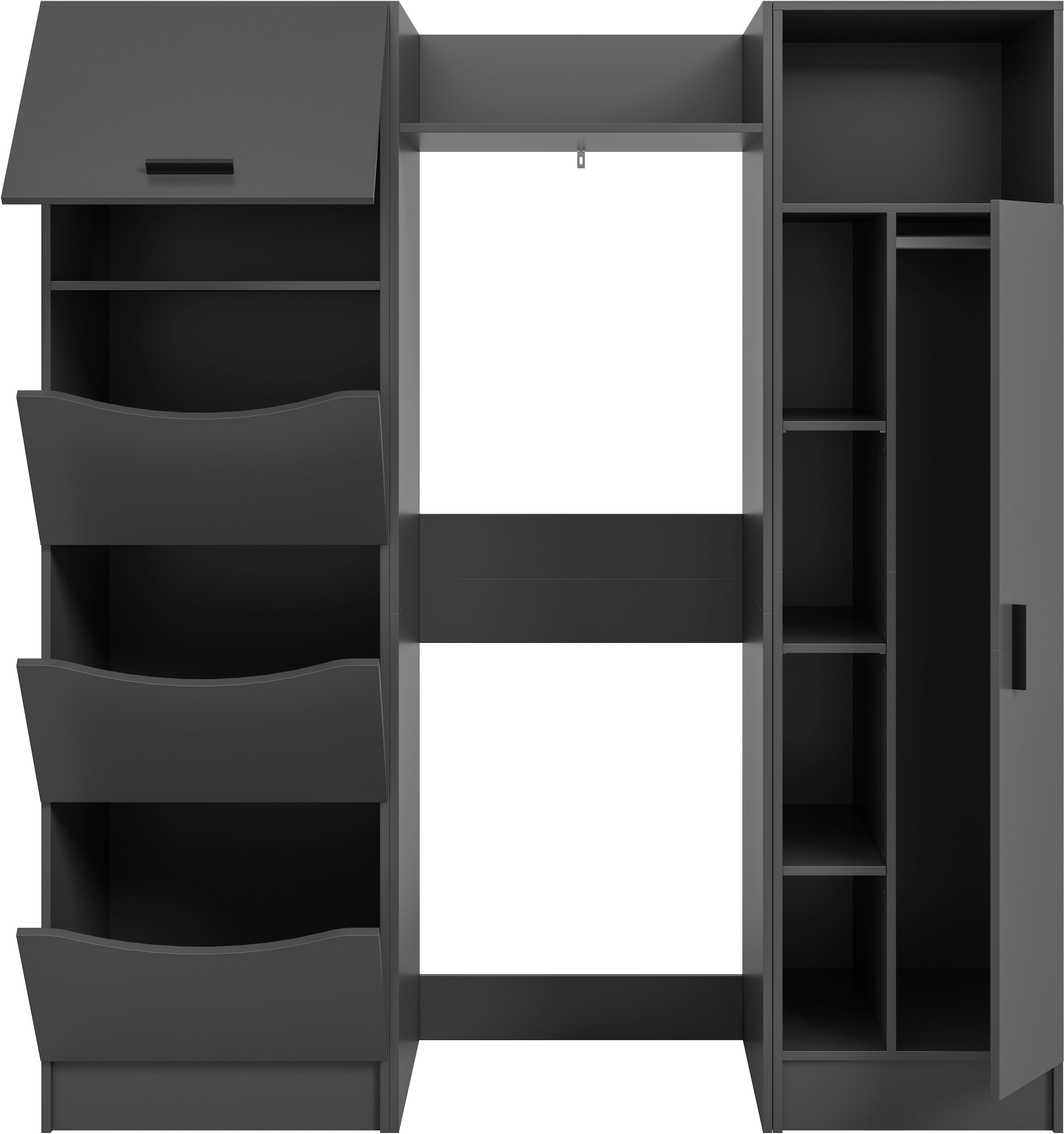 welltime Badmöbel-Set »FALAS,  3-teilig, Hauswirtschaftsraum Set, Breite 176 cm« Set, 1x Wäscheschrank, 1x Waschmaschinenumbauschrank, 1x Mehrzweckschrank, 3 Stk. tlg.