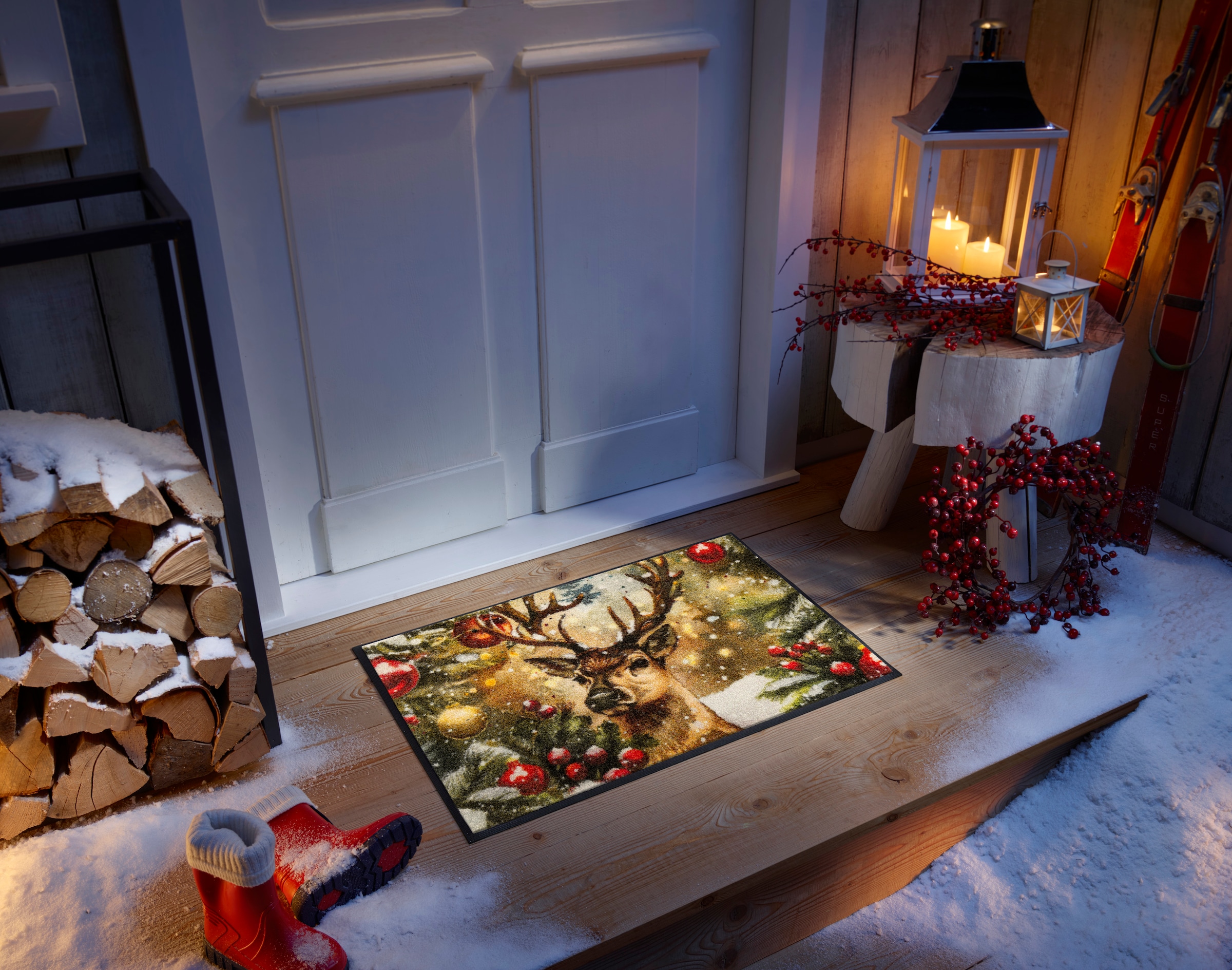 wash+dry by Kleen-Tex Tapis de sol »Festive Spirit« Rectangulaire 7 mm Höhe lavable et compatible sèche-linge