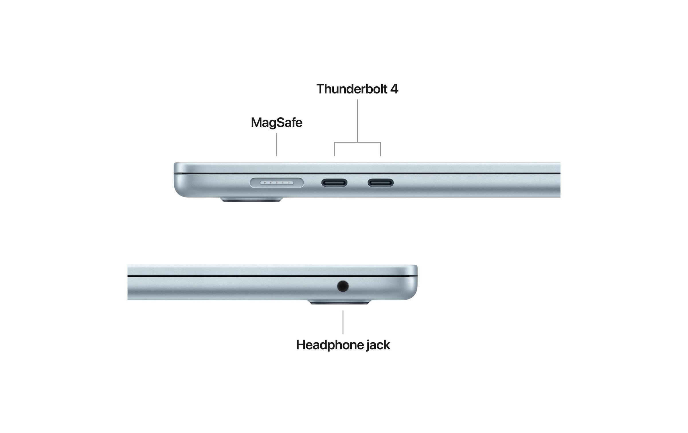 Apple Ordinateur portable »MacBook Air 15 2026 M5 10C GPU / 16 GB / 1 TB Sky Blue« / 15,3 ″ Apple M5 Integrierte NPU (Neural Processing Unit)