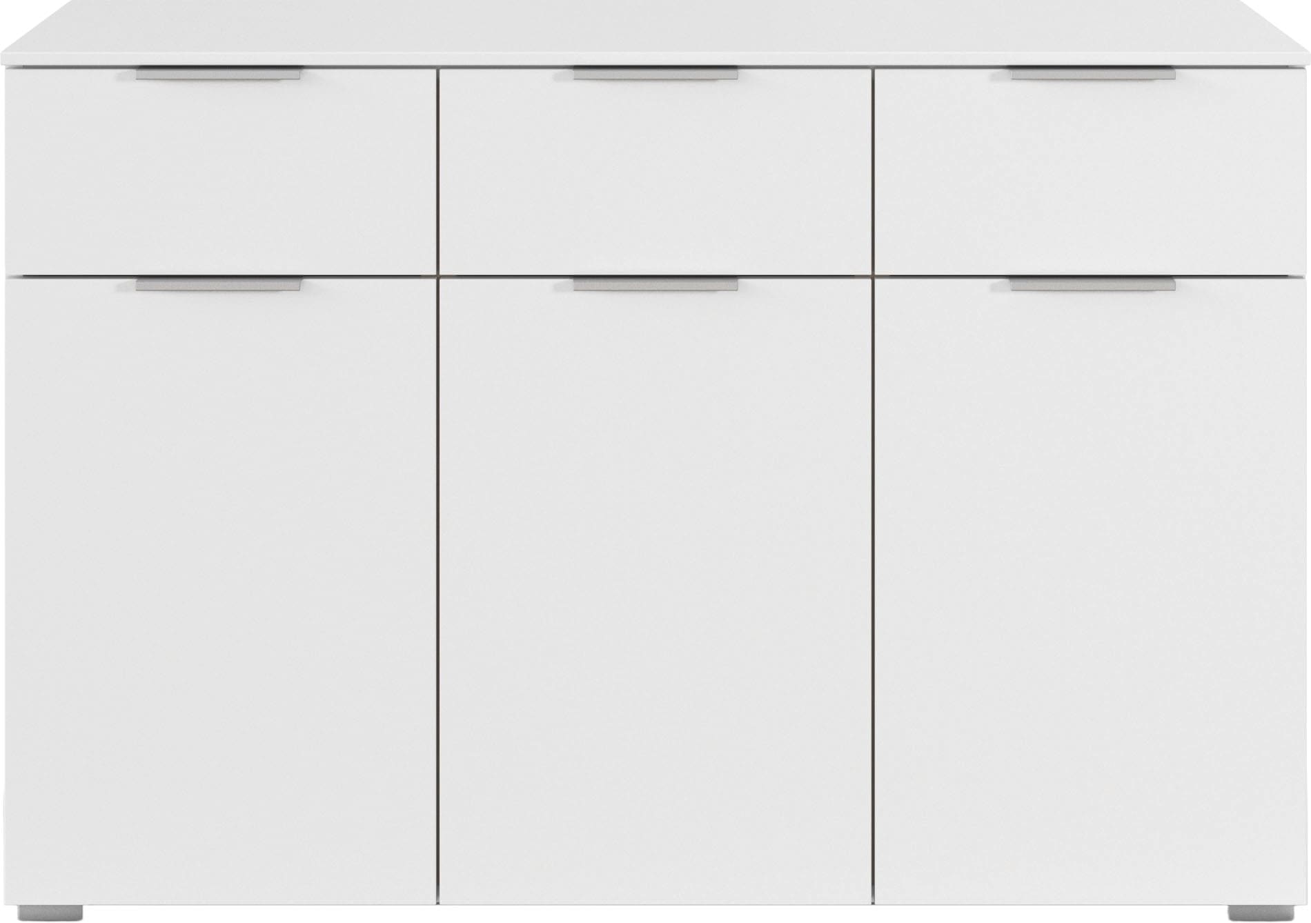 GOODproduct Kombikommode »Kommode Sideboard Schubladenkommode Schlafzimmerkommode CORTONA« Breite 120 cm inkl. SOFT-CLOSE-FUNKTION, mit moderner Dekor-Front,  mit 3 Schubladen und 3 verstellbaren Einlegeboden MADE IN GERMANY