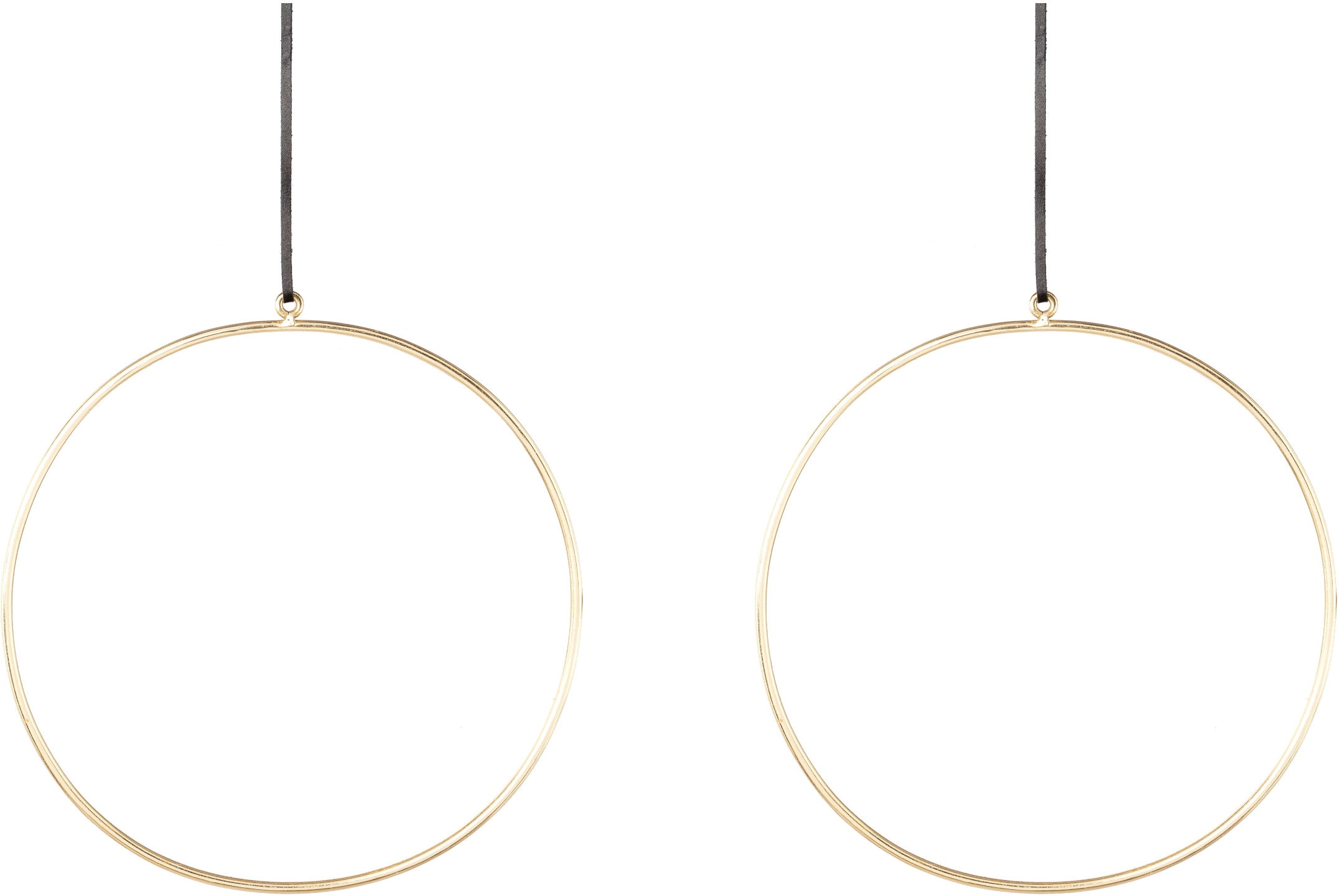 Creativ deco Dekohänger, (2 St.), Metallring mit hochwertigem Lederband, Ø 30 cm kaufen