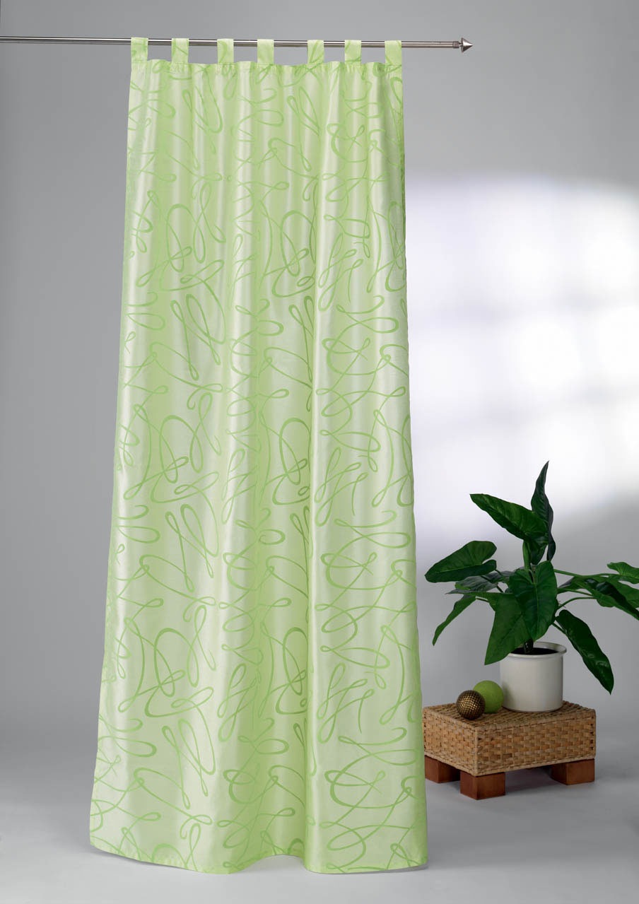 Image of ELBERSDRUCKE Gardine »Free«, (1 St.), Schlaufenschal mit Kräuselband Free 03 grün 255x140 blickdicht bei Ackermann Versand Schweiz