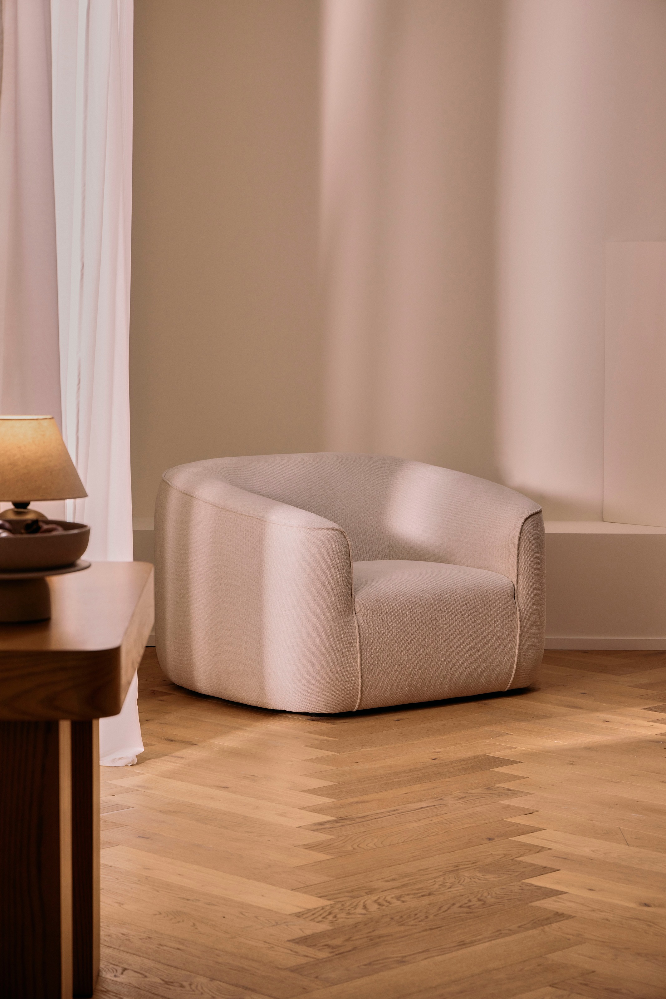 LeGer Home by Lena Gercke Fauteuil »LYZA Relaxsessel, Loungesessel, Masse B/T/H: 113/95/71 cm« organische Form, mit Wellenunterfederung, gemütlich und modern