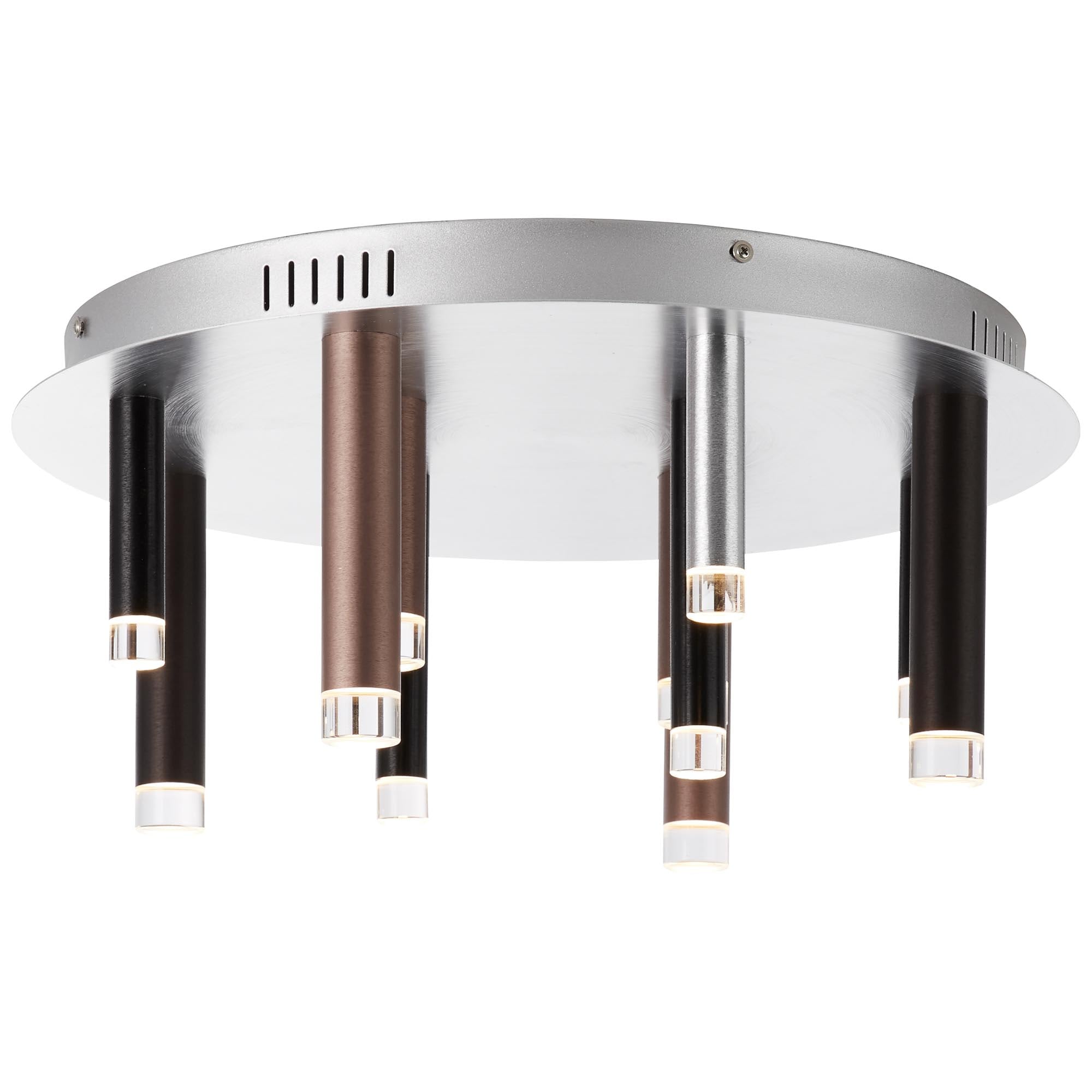 Brilliant Deckenleuchte »Cembalo«, 12 flammig, Leuchtmittel LED-Modul | LED fest integriert, LED Deckenlampe rund 12flg braun/Kaffee