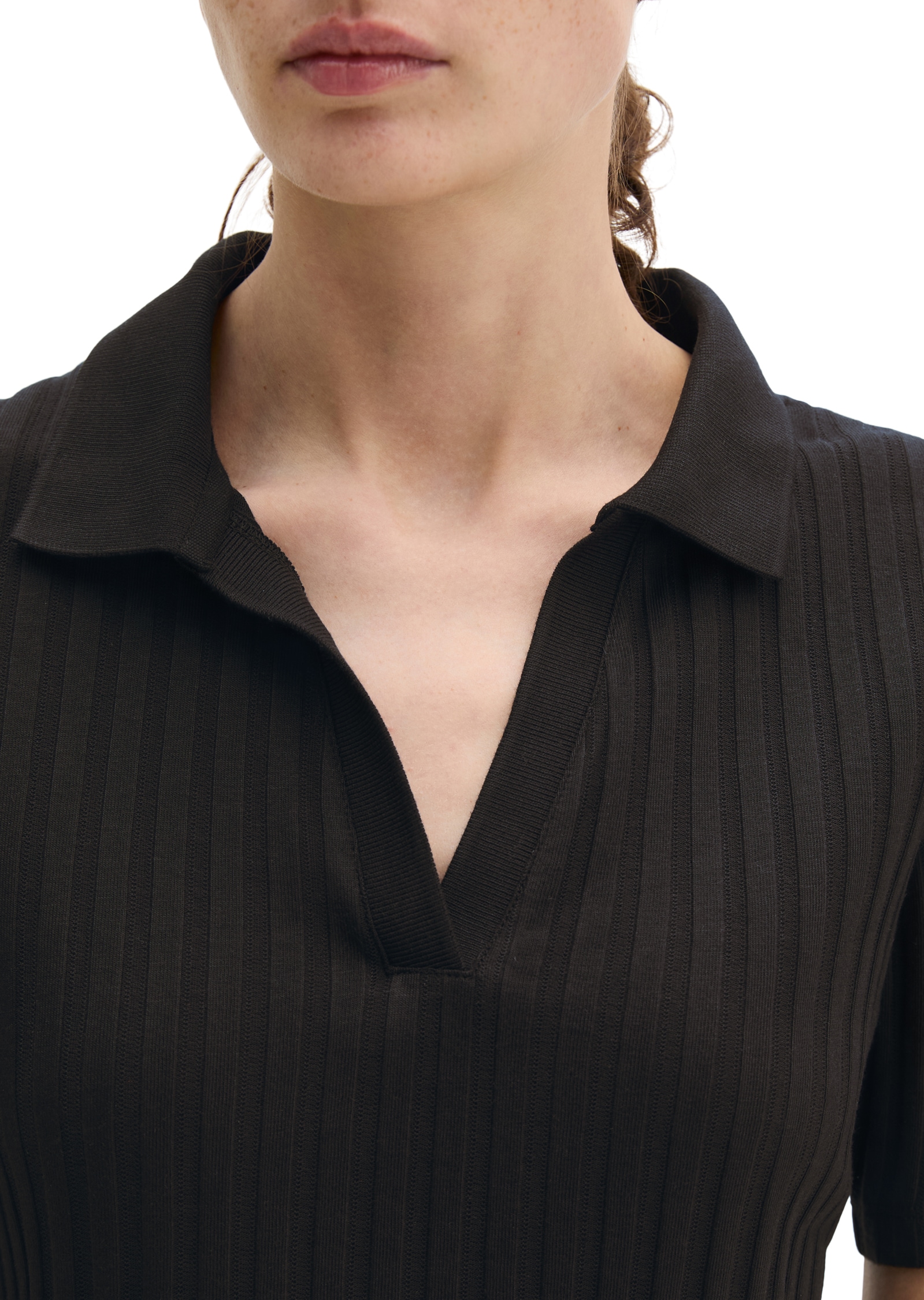 Marc O'Polo Polo Pointelle slim avec TENCEL™ Modal