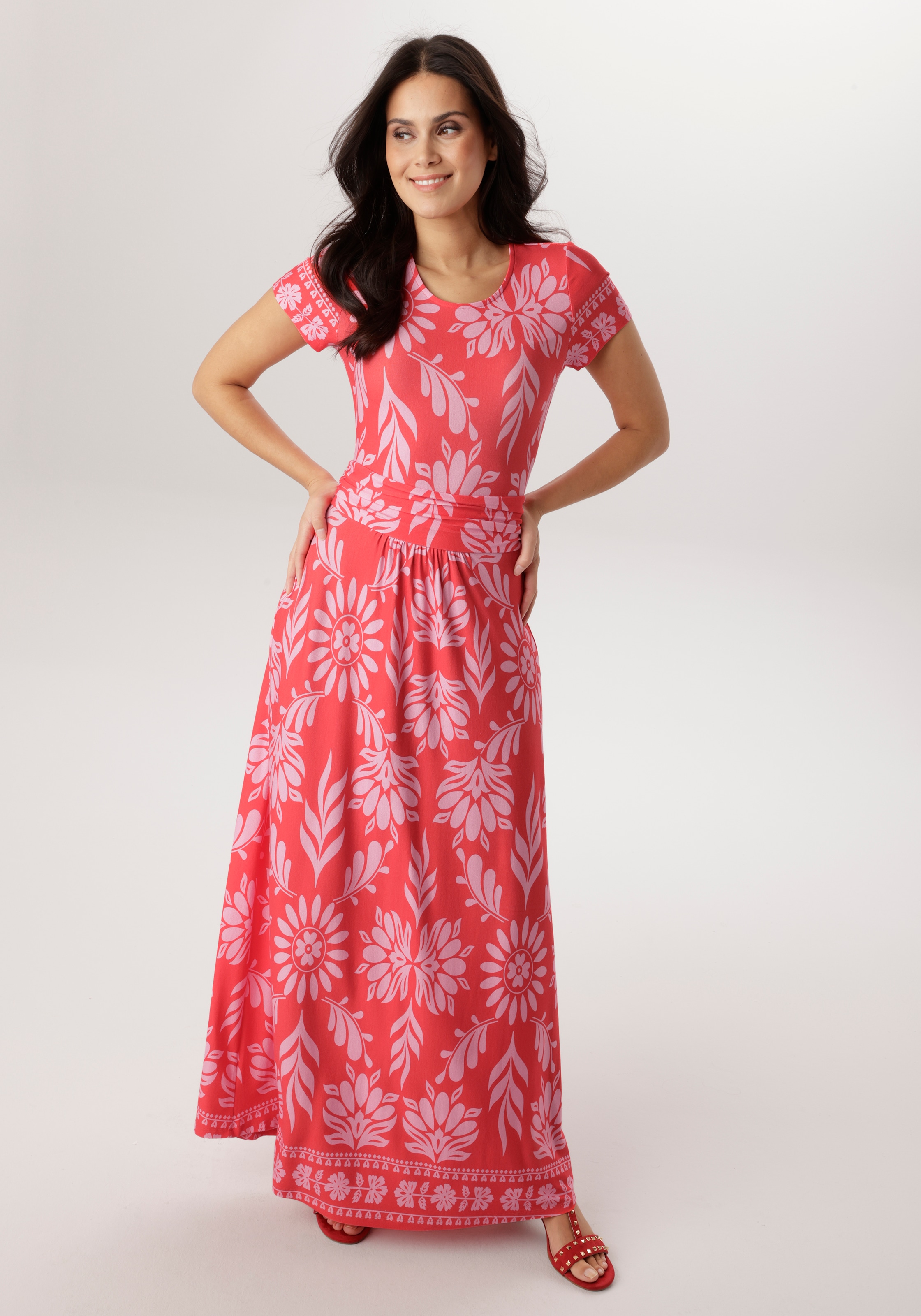 Image of Aniston SELECTED Sommerkleid mit gerafftem Bund in der Taille - NEUE KOLLEKTION