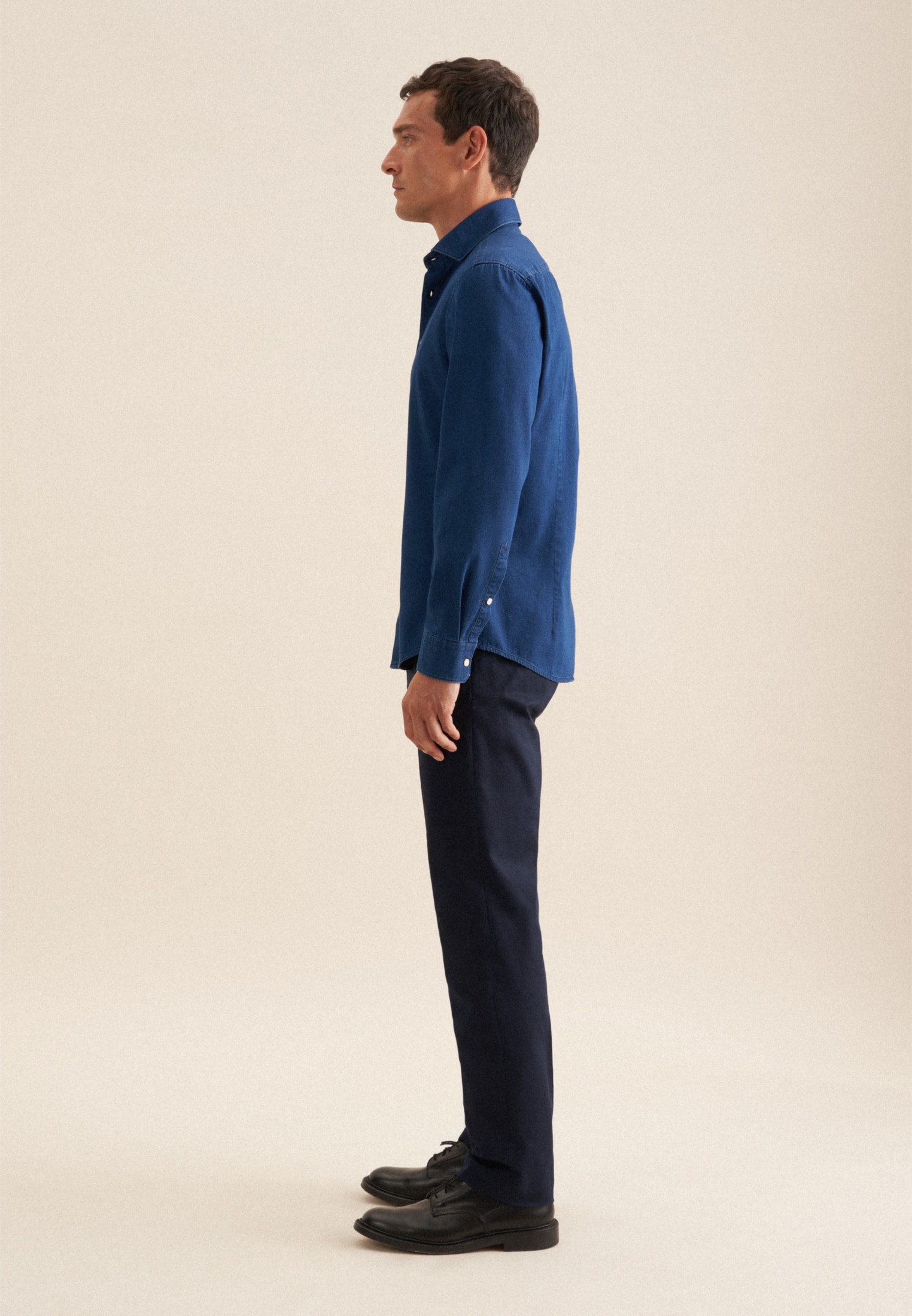 seidensticker Jeanshemd, Slim 1/1 Kentkragen Denim