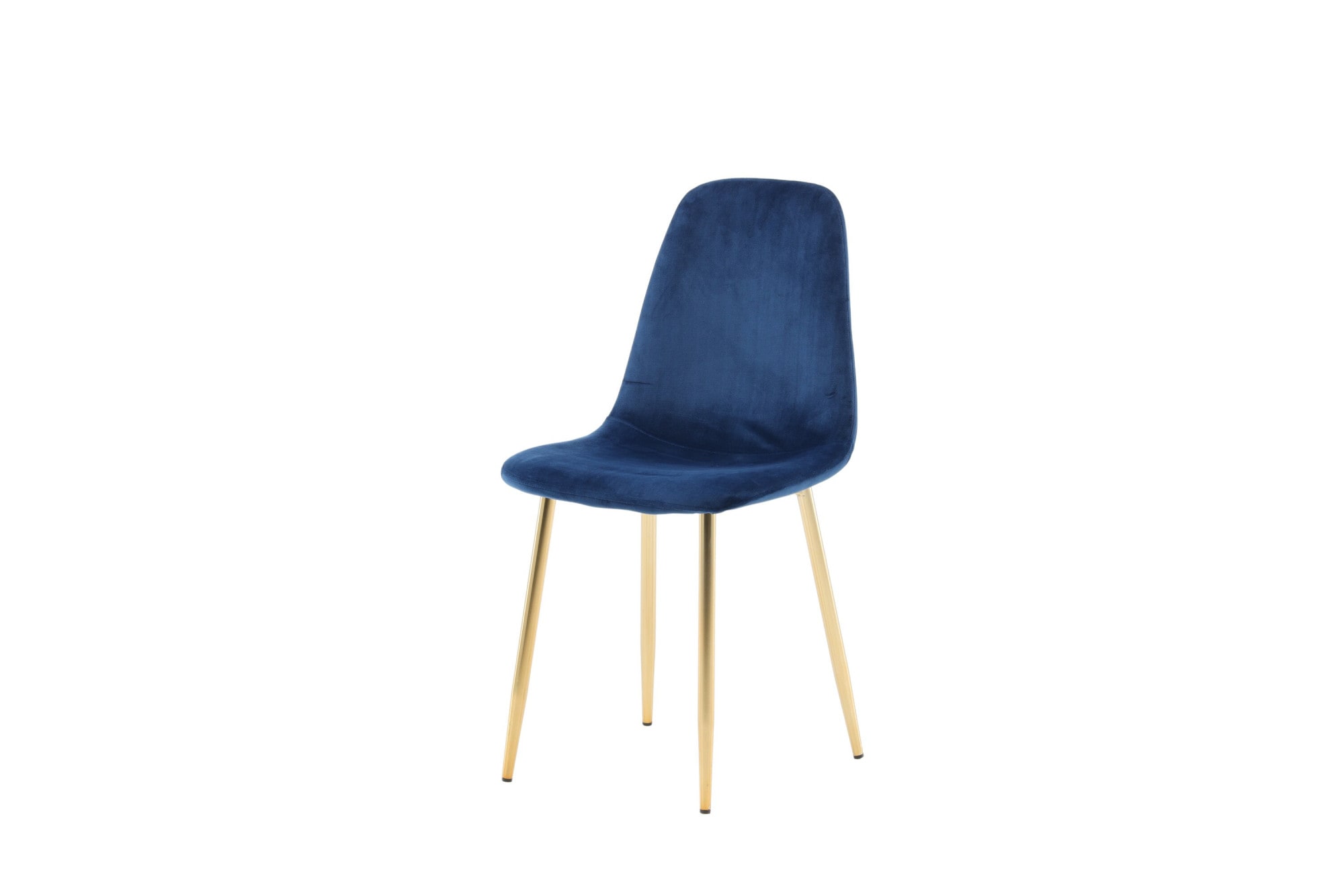 Venture Home Esszimmerstuhl »Polar, 2er-Set Esszimmerstühle in Schwarz-Samt, Messingbeine, 150 kg« () 2 Stk.Polsterstuhl, Samt-Bezug, Metallbeine, abgerundet, edel