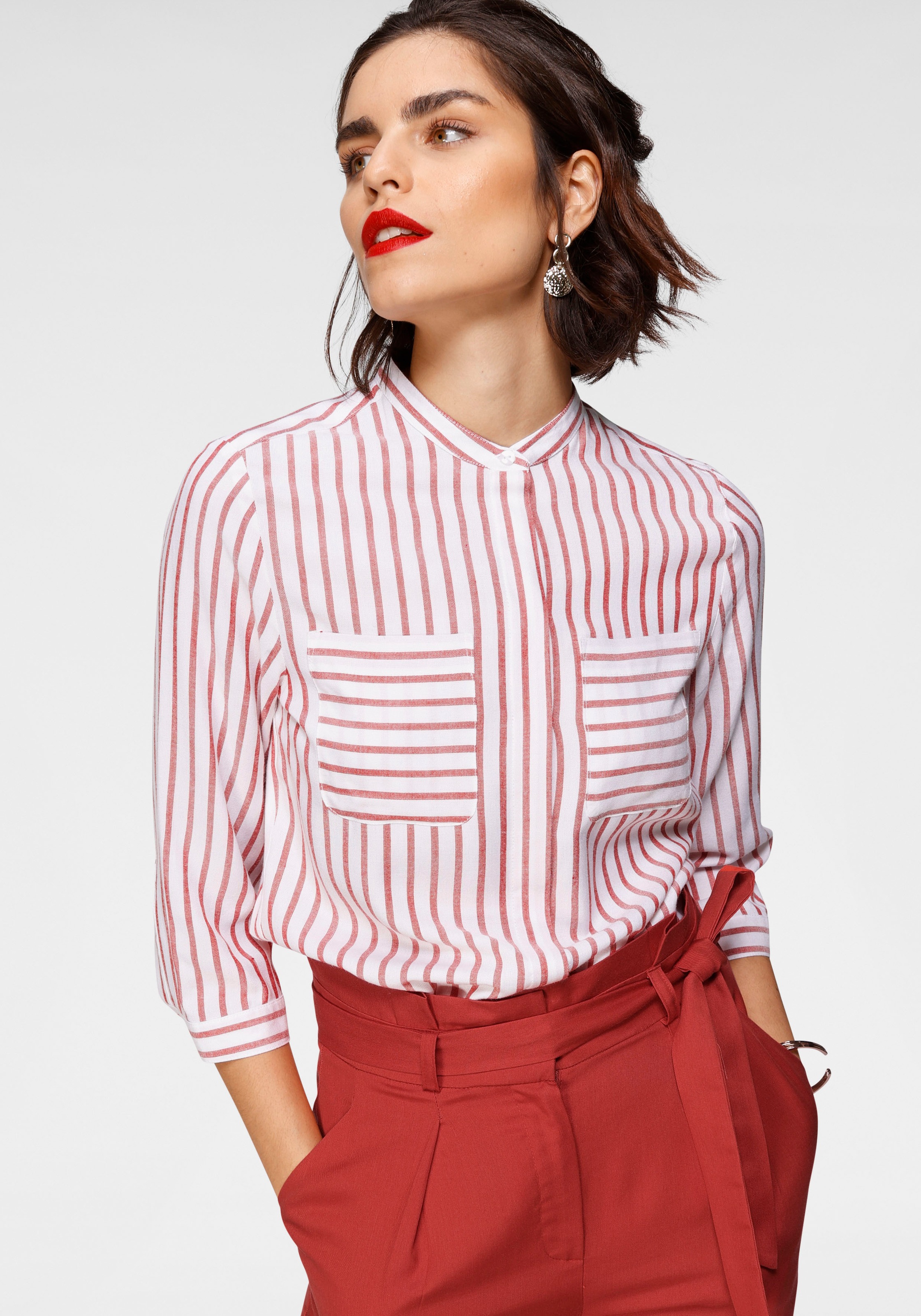 Image of Tamaris Hemdbluse, mit Stehkragen bei Ackermann Versand Schweiz