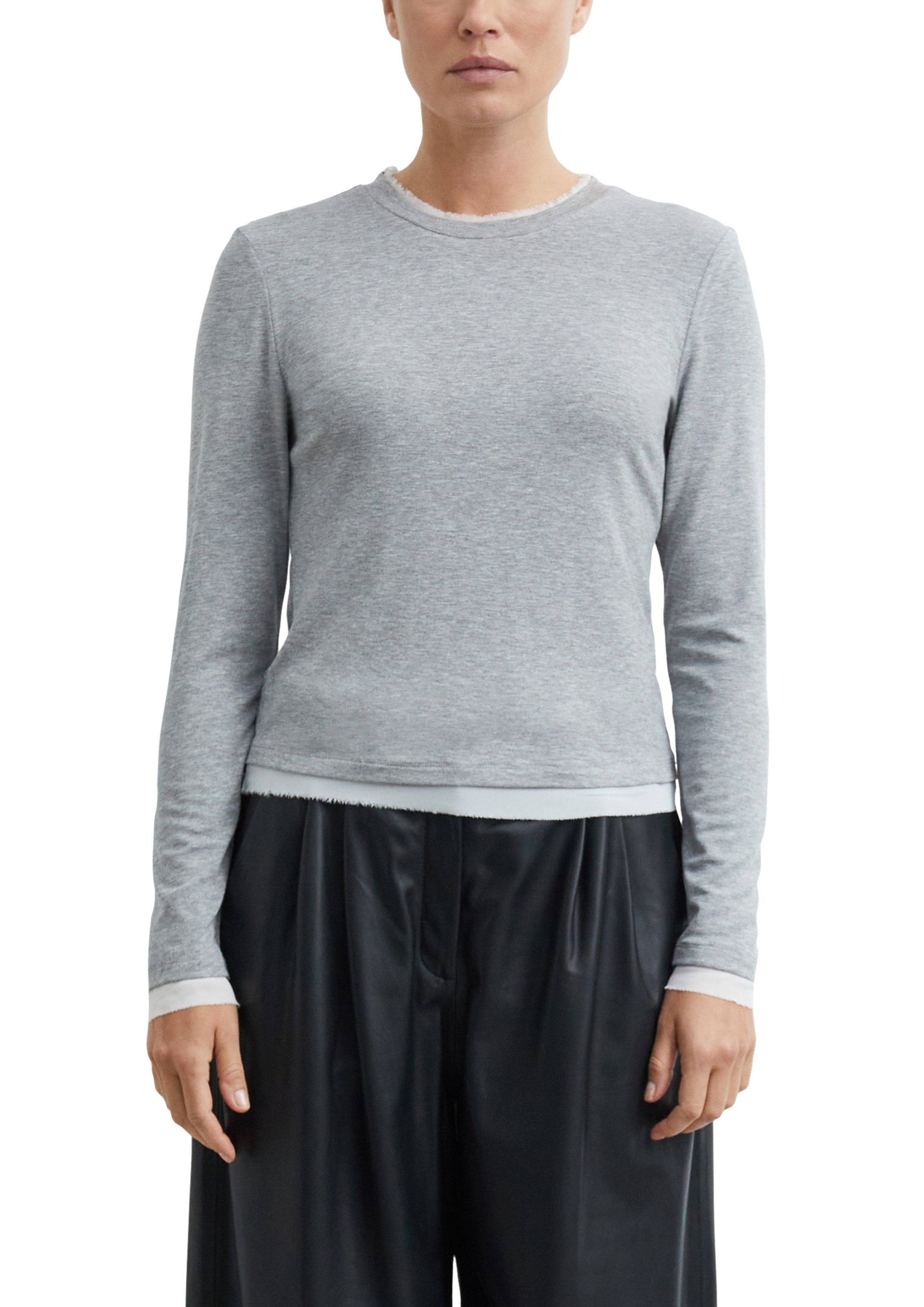 Image of Comma Langarmshirt im Doppellayer-Look / Viskose-Stretch