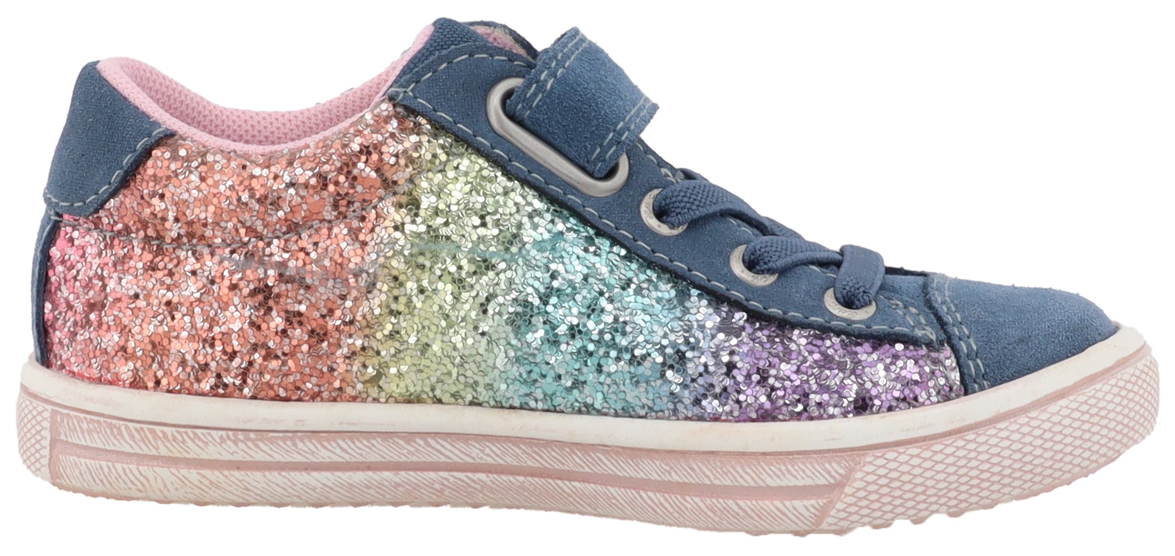 Lurchi Sneakers »Salita«  , Schnürschuh mit bunten Glitzerbesatz, Grössenschablone z. Download